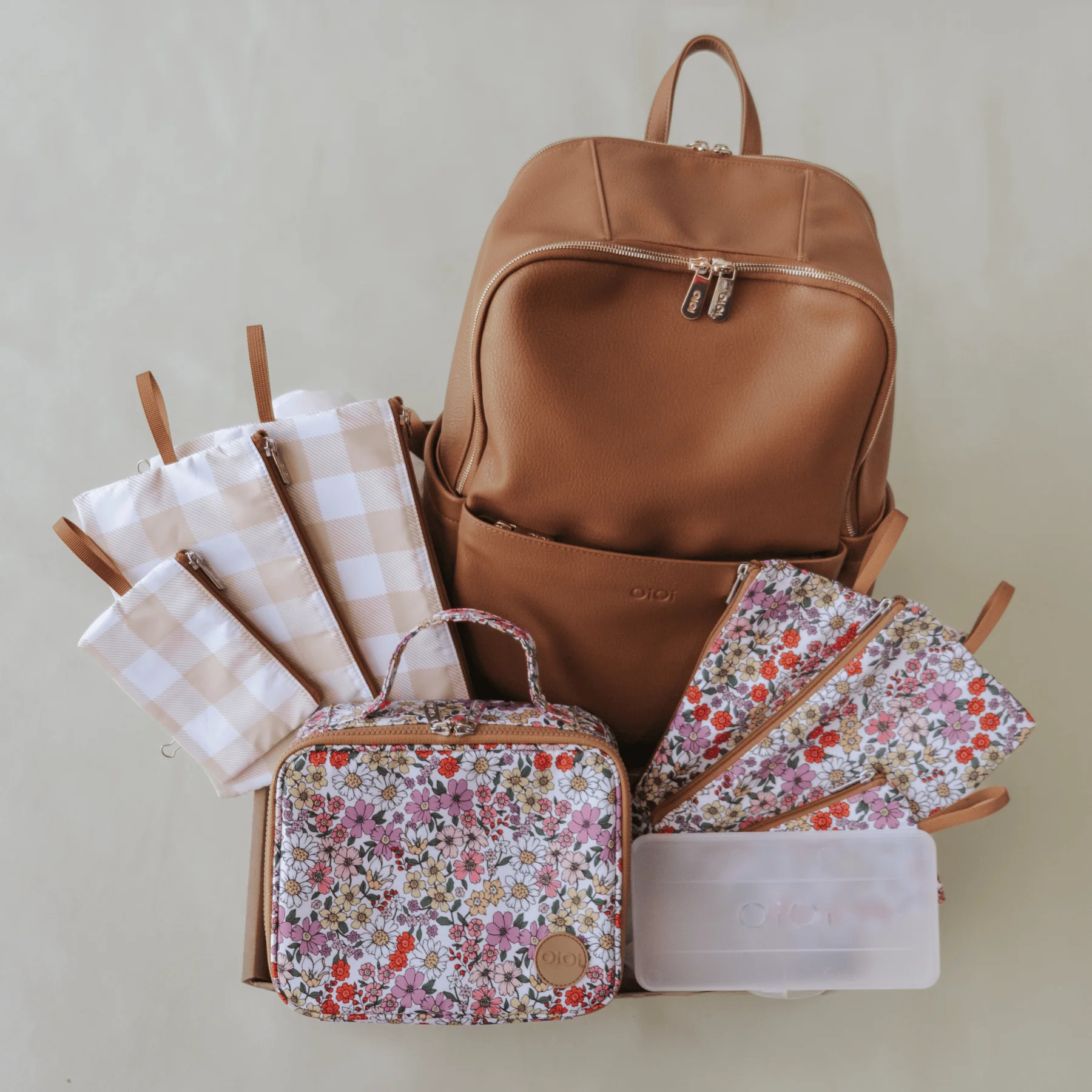 Baby & Toddler Nappy Bag Bundle – Chestnut, Daisy & Gingham - Image 7