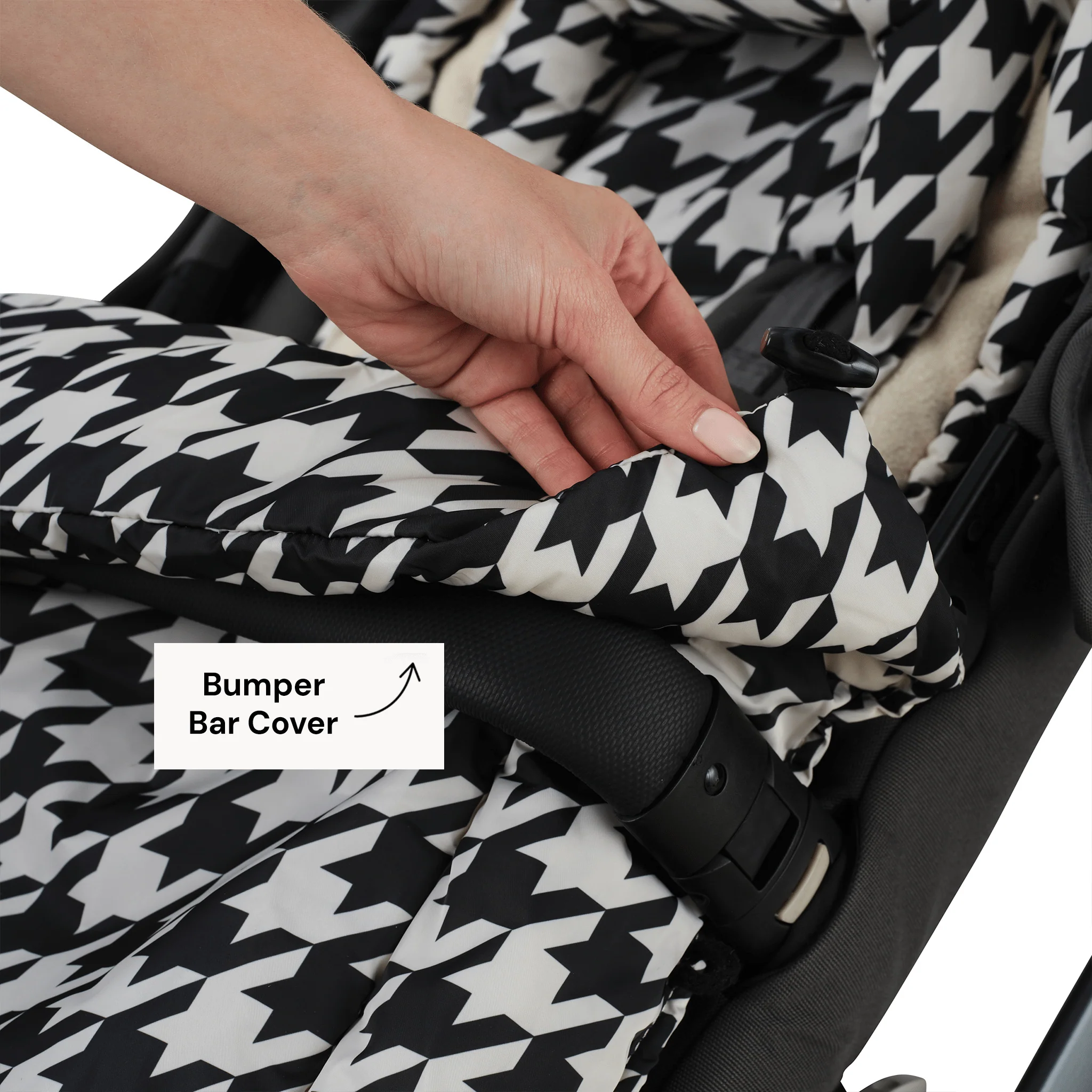 4-in-1 Convertible Footmuff – Houndstooth - Image 3