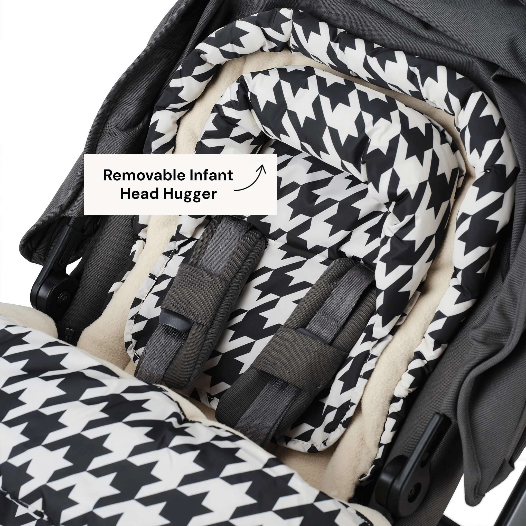 4-in-1 Convertible Footmuff – Houndstooth - Image 4