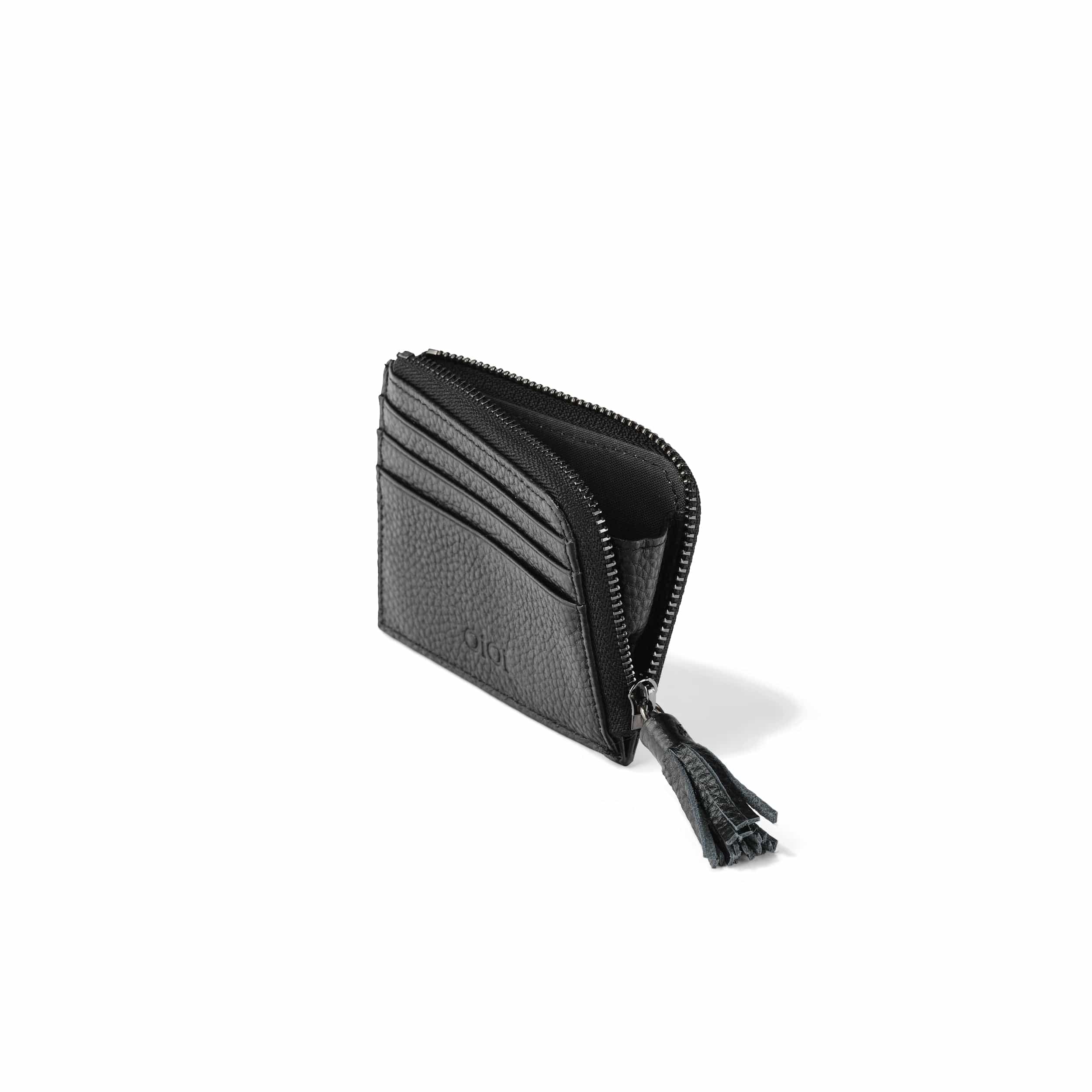 Card Wallet - Jet Black Genuine Leather - Image 3