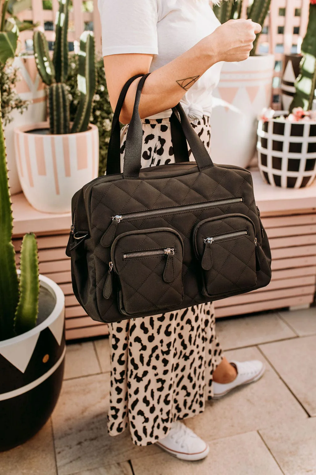 Carry All Nappy Bag - Puffy Black Quilt - Image 4