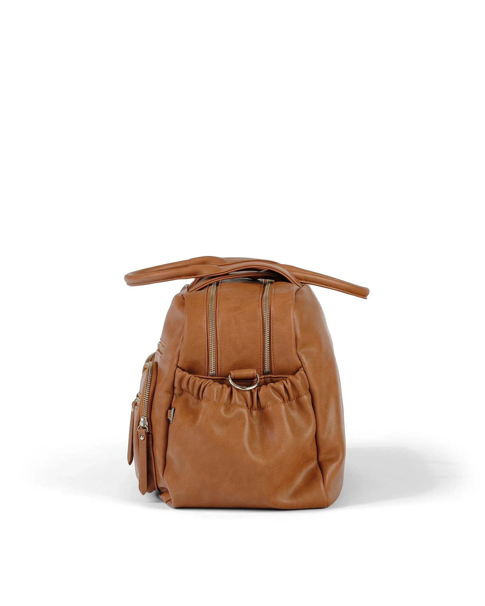 Carry All Nappy Bag - Tan Vegan Leather - Image 8