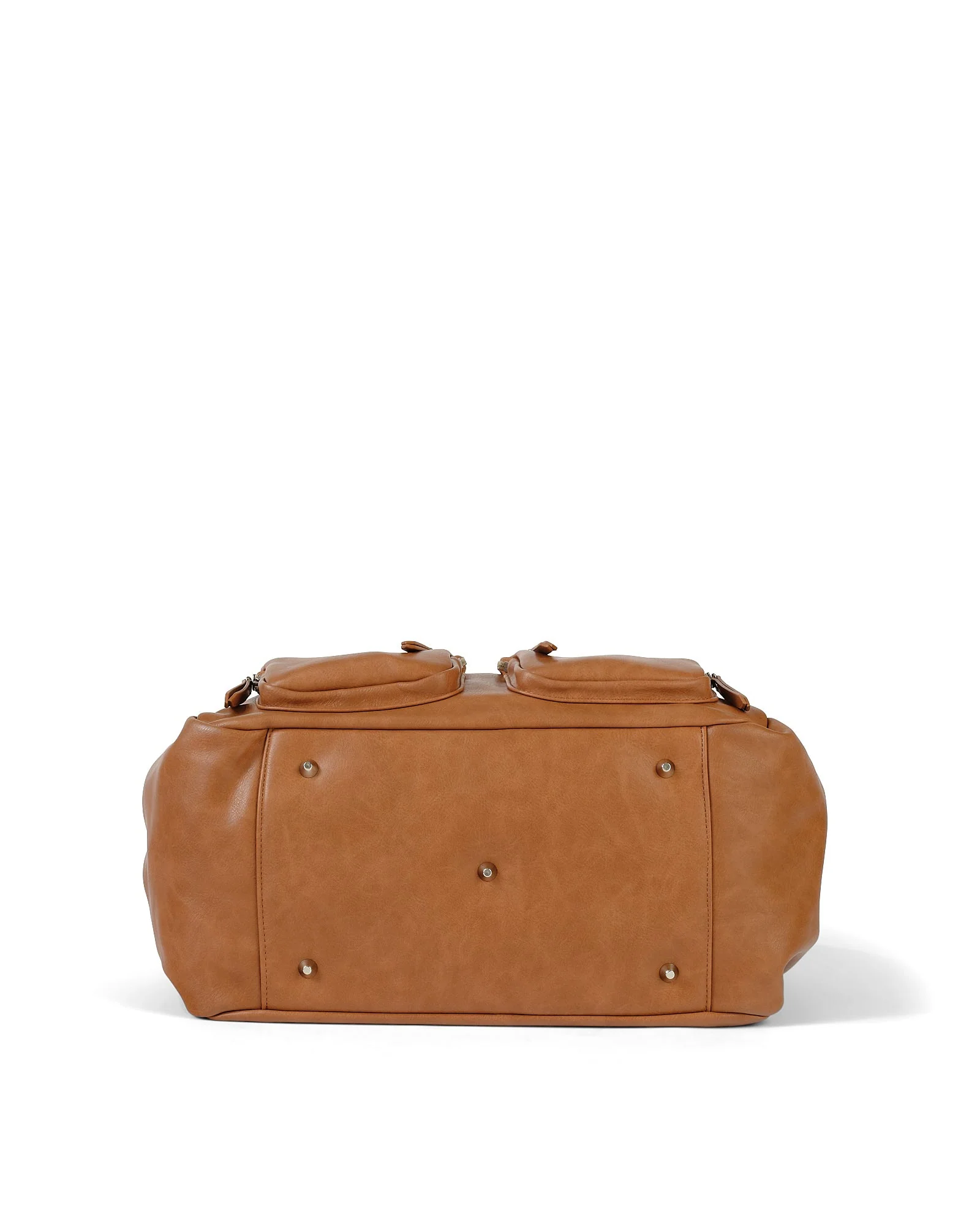 Carry All Nappy Bag - Tan Vegan Leather - Image 9