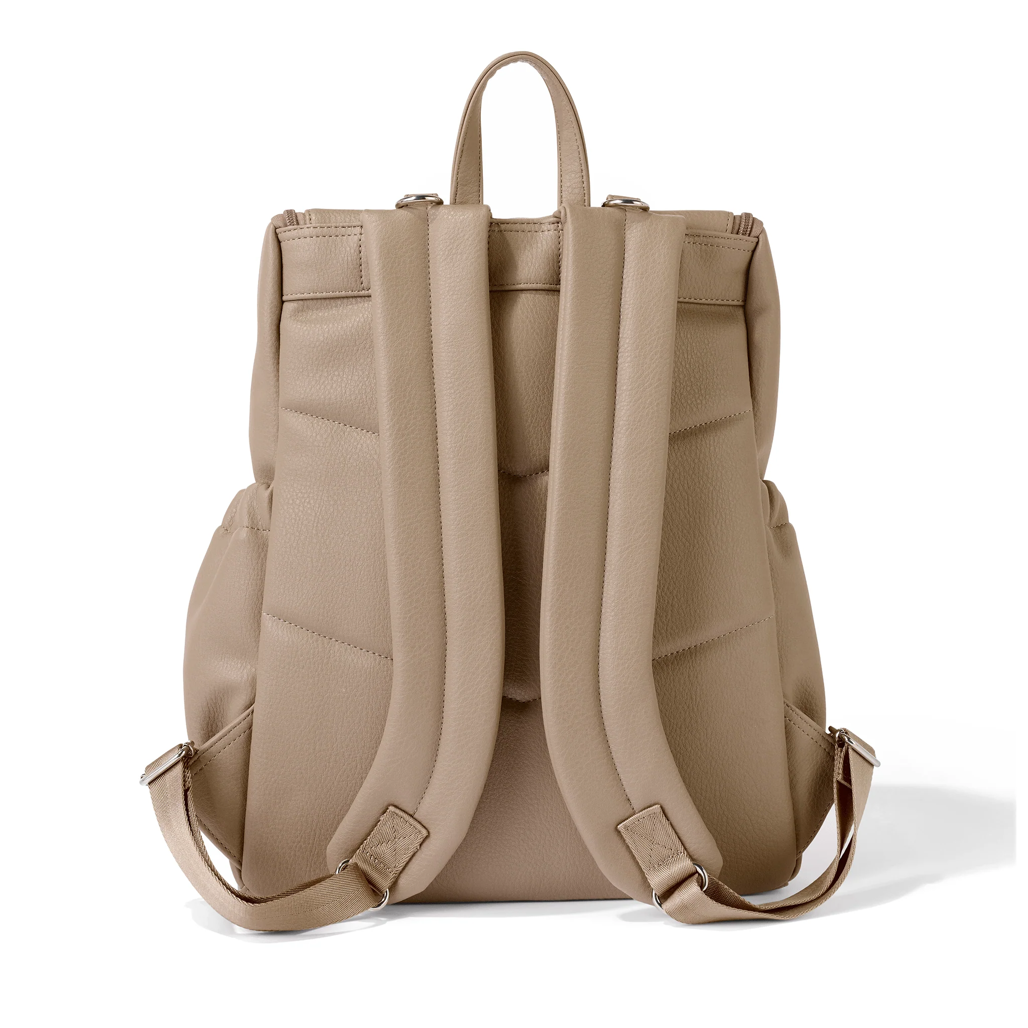 Signature Nappy Backpack - Oat Vegan Leather - Image 7