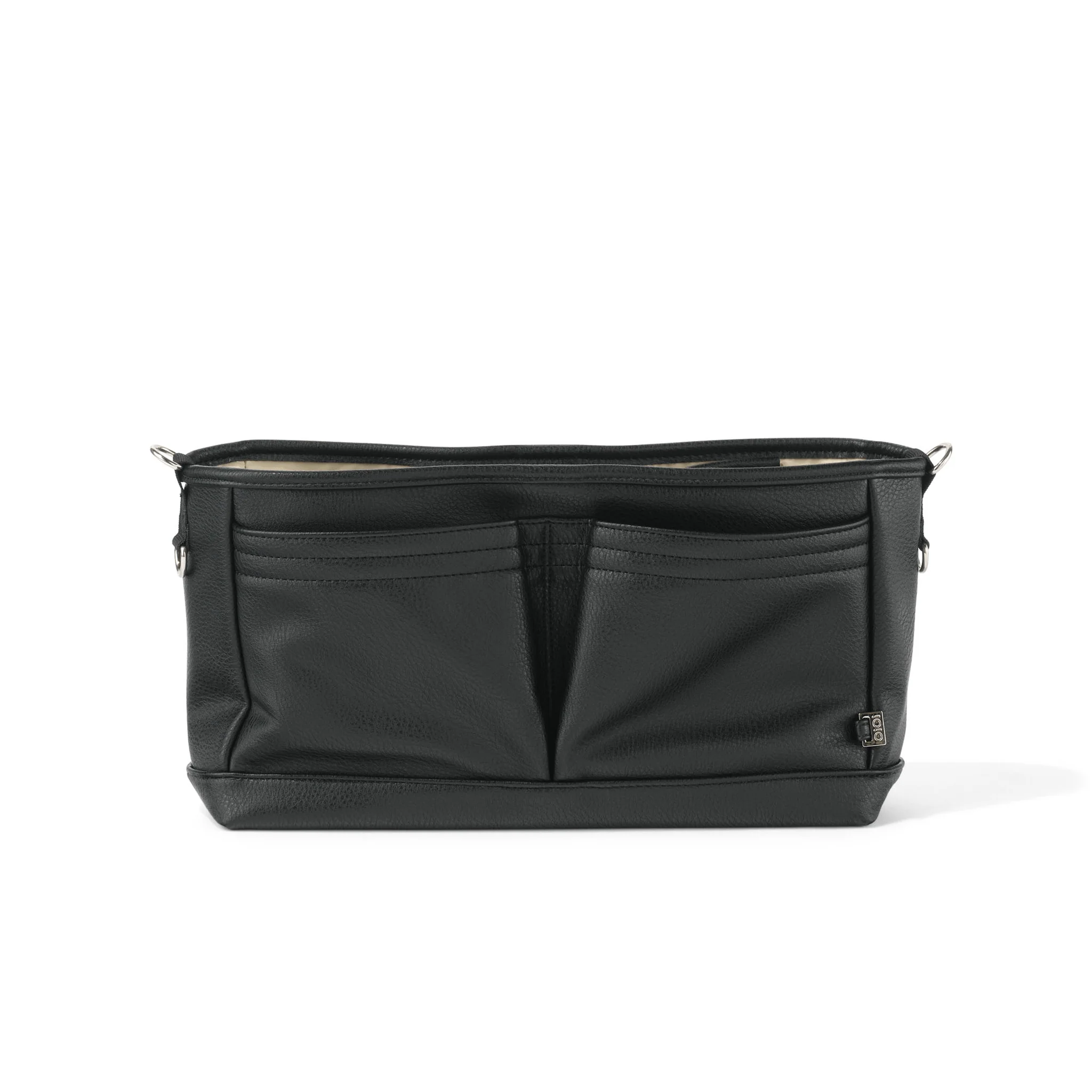 Signature Pram Caddy - Black Dimple Vegan Leather - Image 3