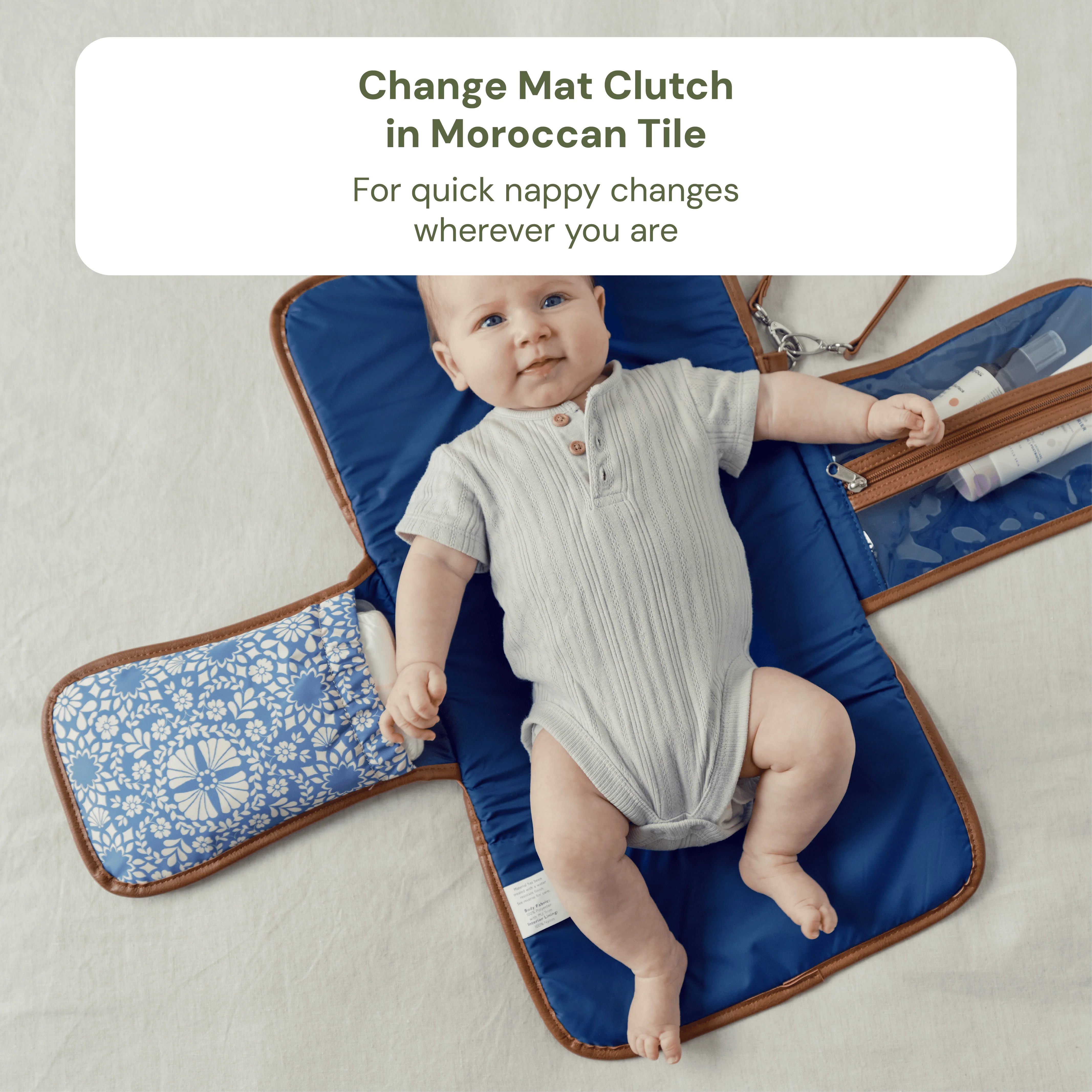First Time Parent Nappy Bag Bundle -  Tan & Moroccan - Image 5