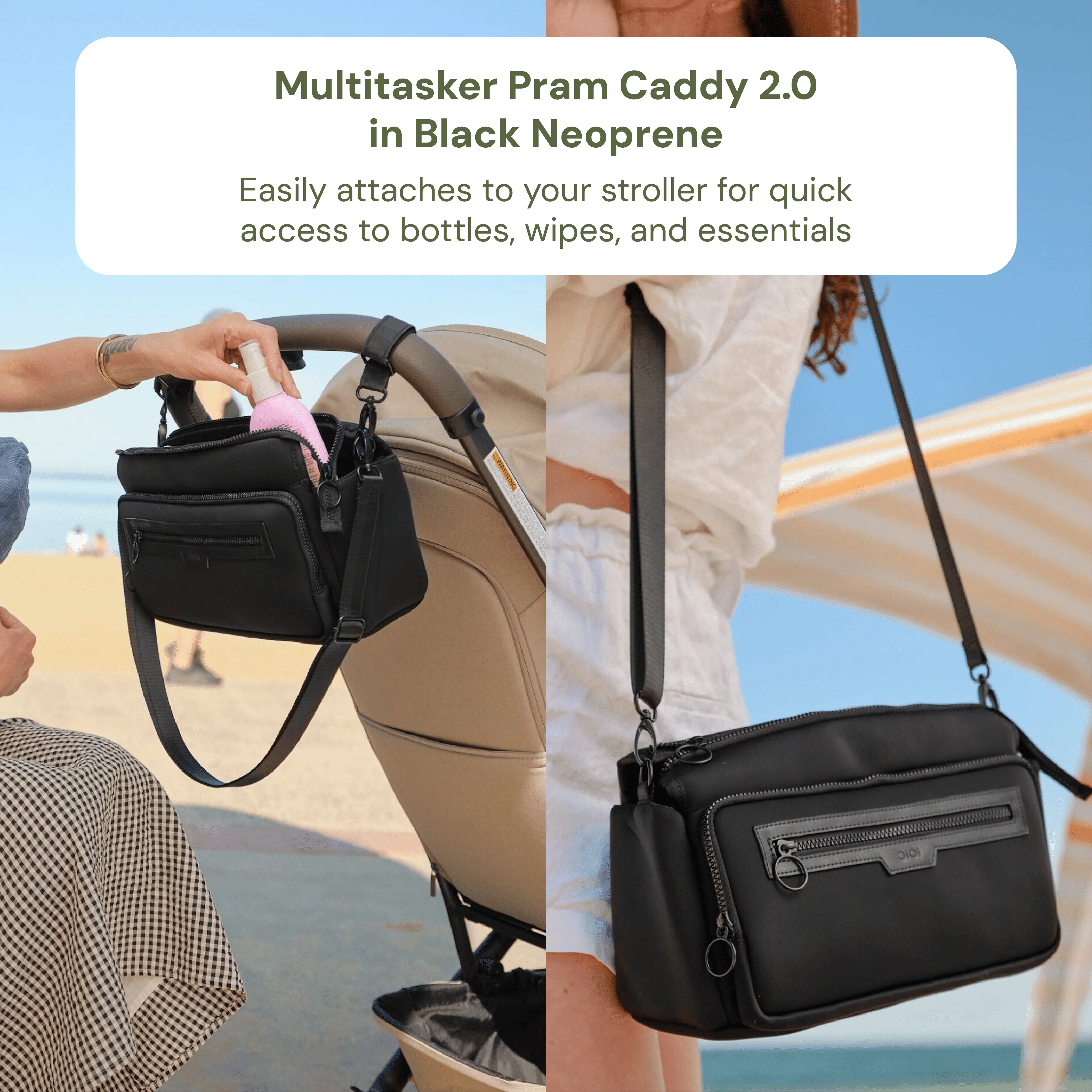 First Time Parent Nappy Bag Bundle - Black Neoprene & Hourglass - Image 4