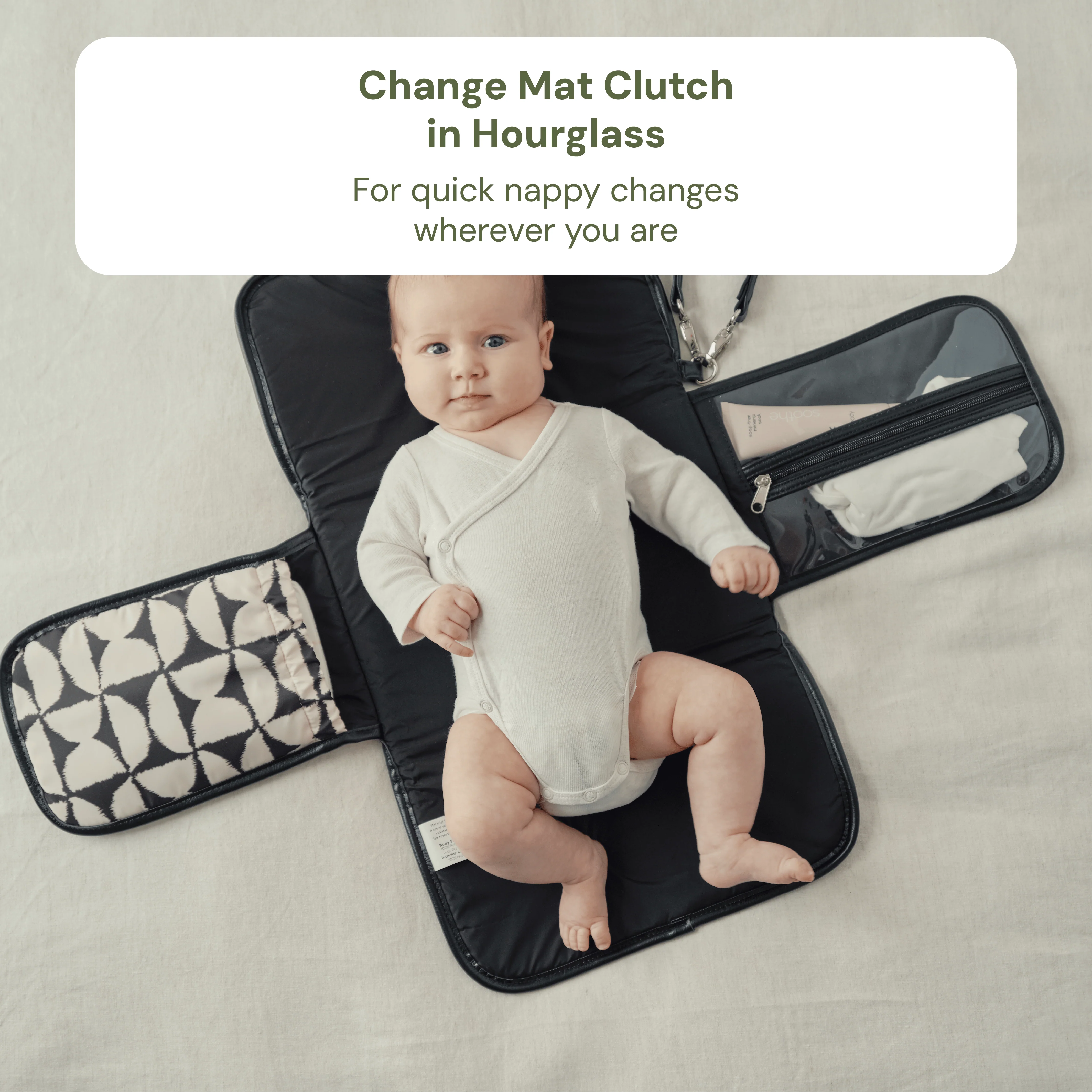 First Time Parent Nappy Bag Bundle - Black Dimple & Hourglass - Image 5