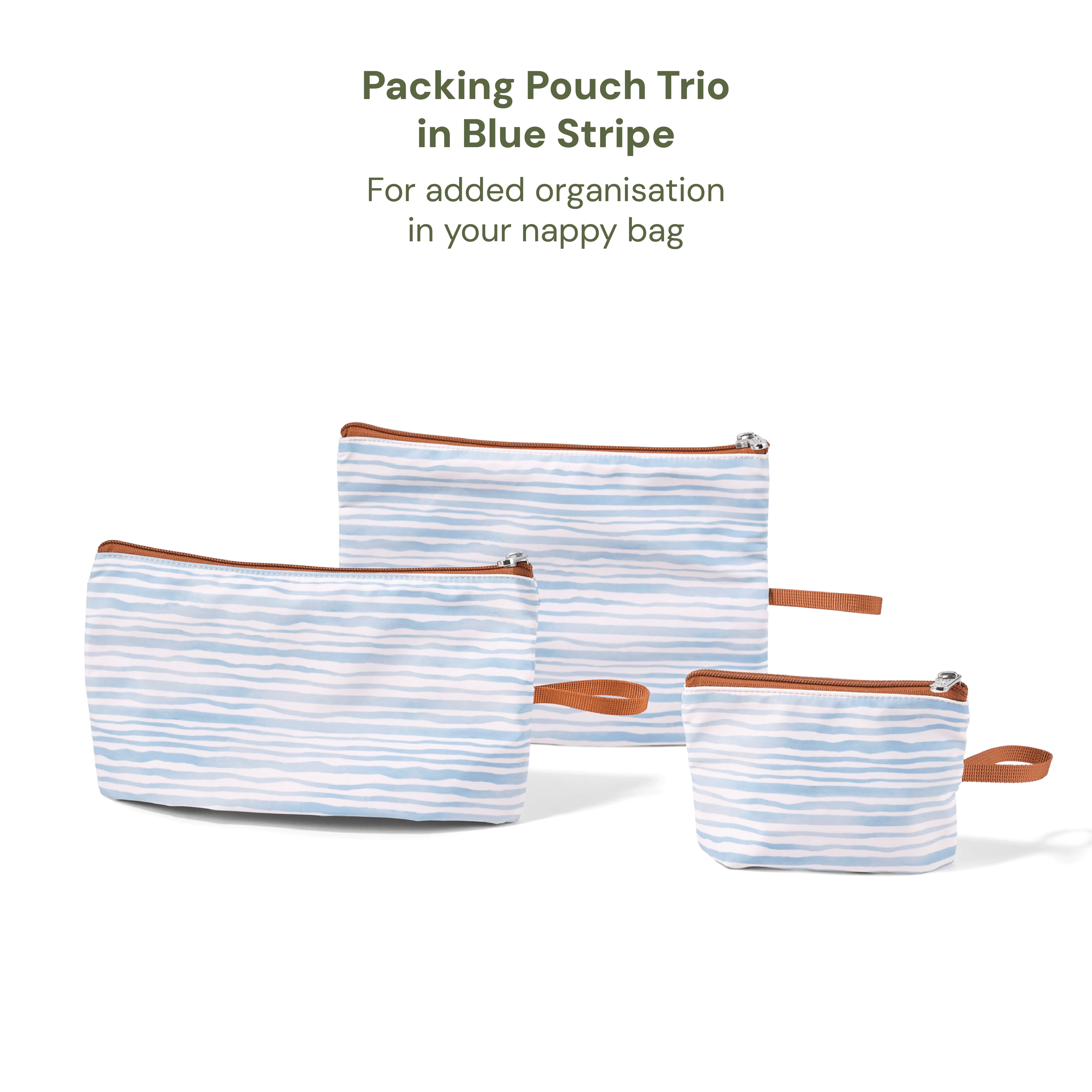 First Time Parent Nappy Bag Bundle - Oat & Blue Stripe - Image 6