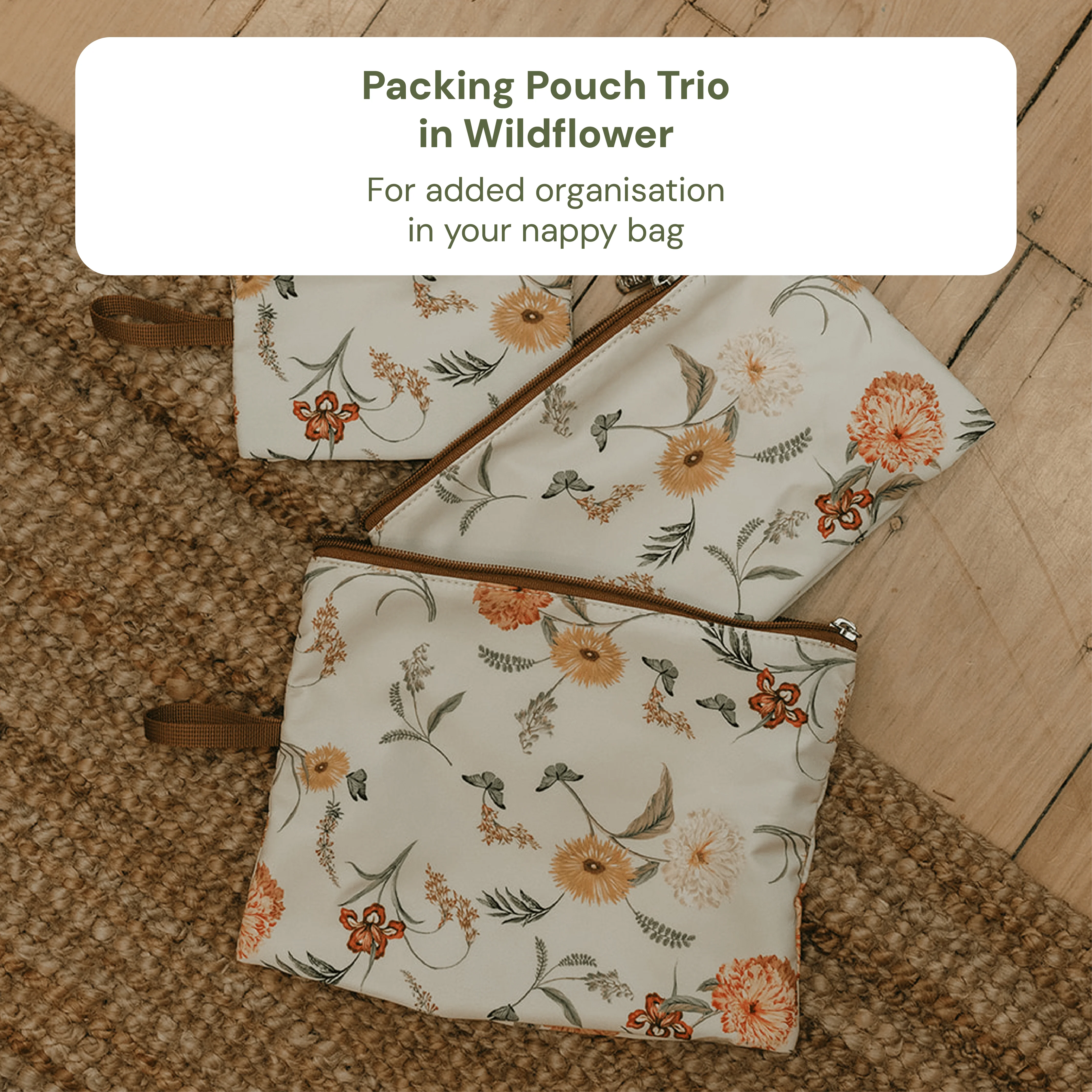 First Time Parent Nappy Bag Bundle - Oat & Wildflower (PRE-ORDER FOR MAY DELIVERY) - Image 6