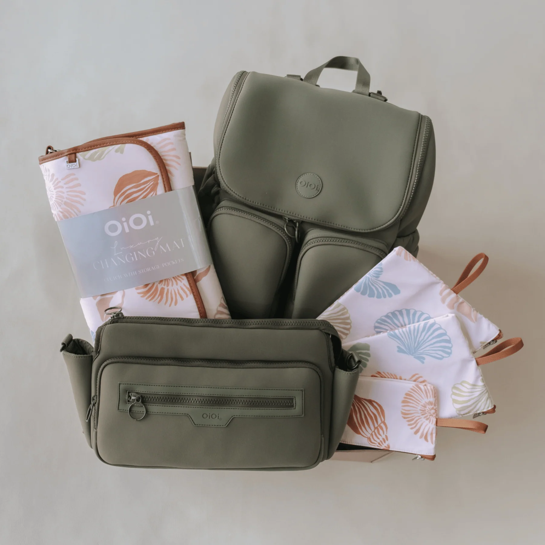 First Time Parent Nappy Bag Bundle - Sage & Seashells - Image 7