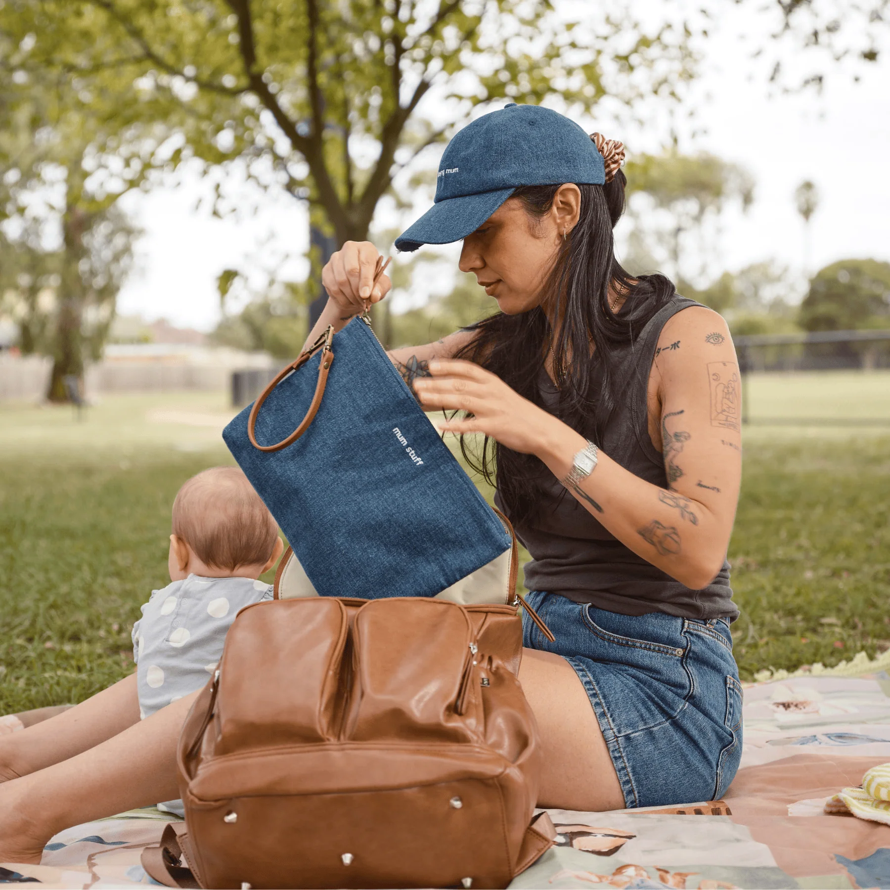 i love being mum - deep jean hat - Image 6