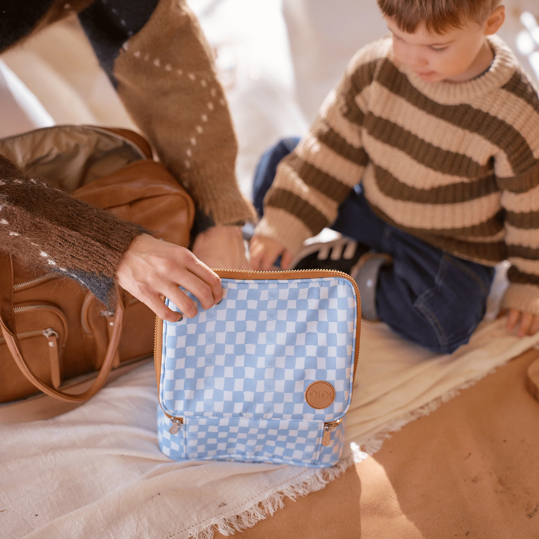 Insulated Lunch Bag Bundle - Blue Check - Image 5