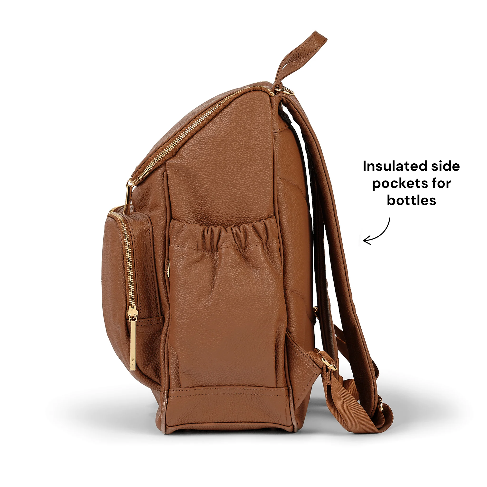 Signature Nappy Backpack - Terracotta Genuine Leather - Image 4