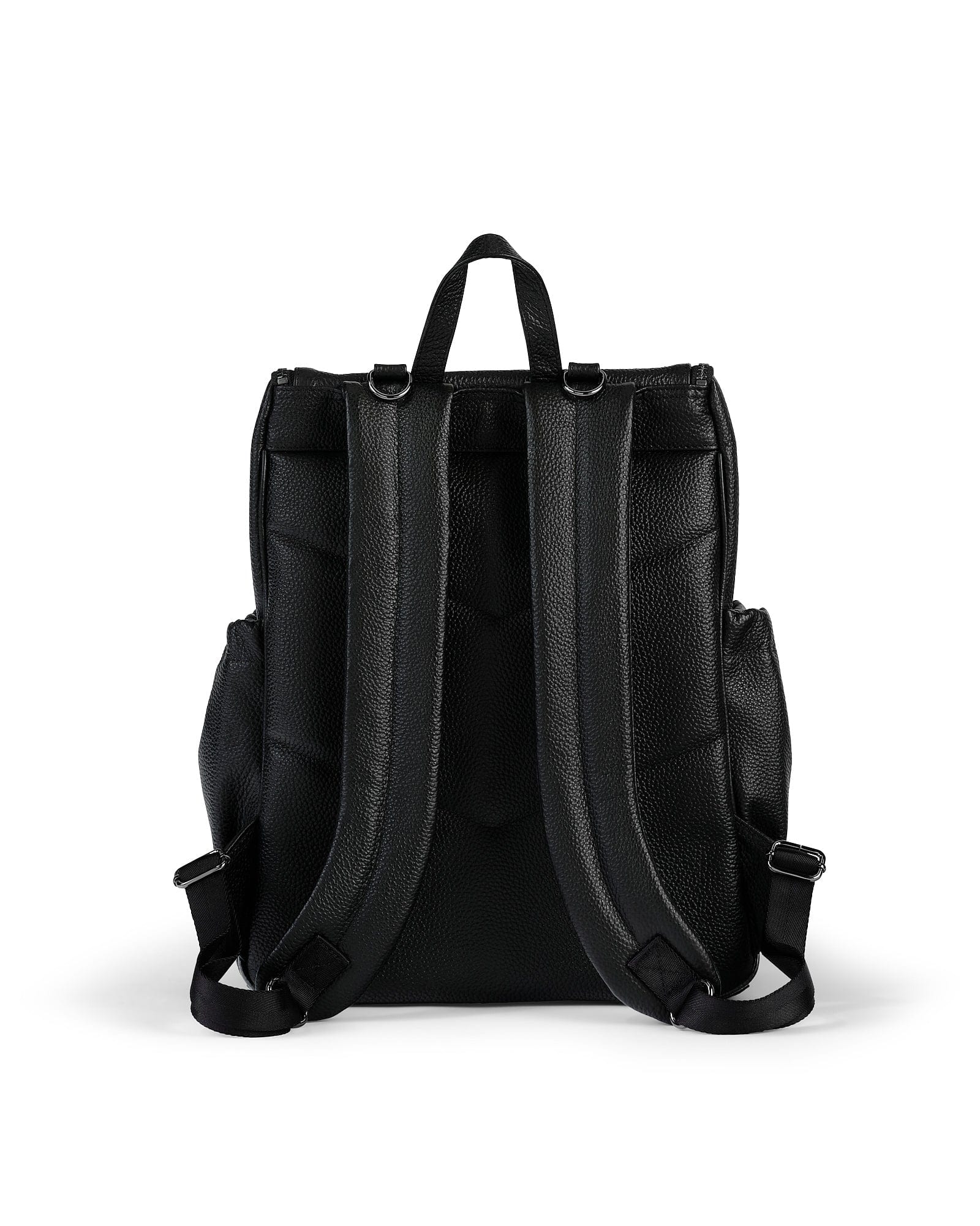Signature Nappy Backpack - Jet Black Genuine Leather - Image 5
