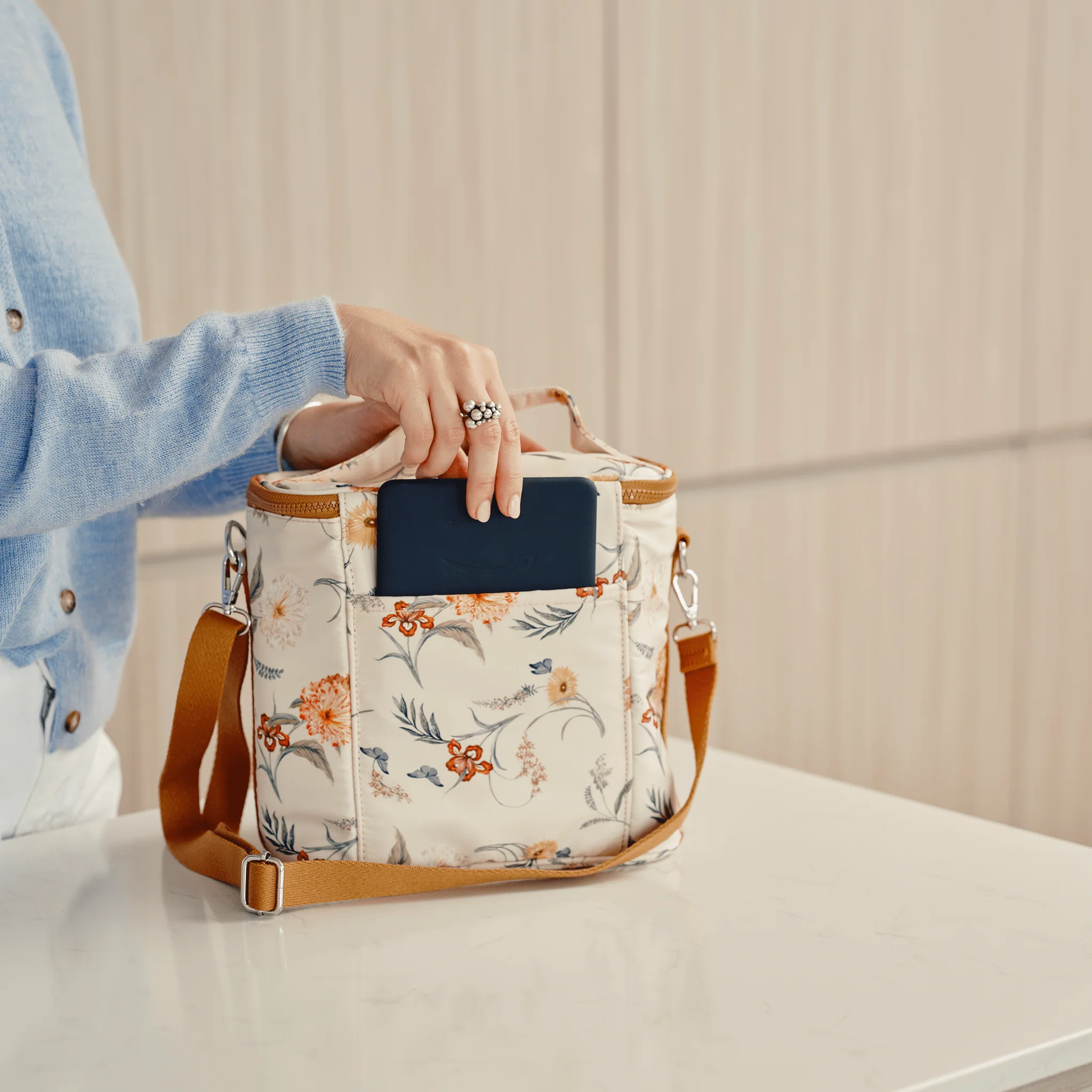Midi Insulated Lunch Bag/Pumping Bag - Wildflower - Image 4