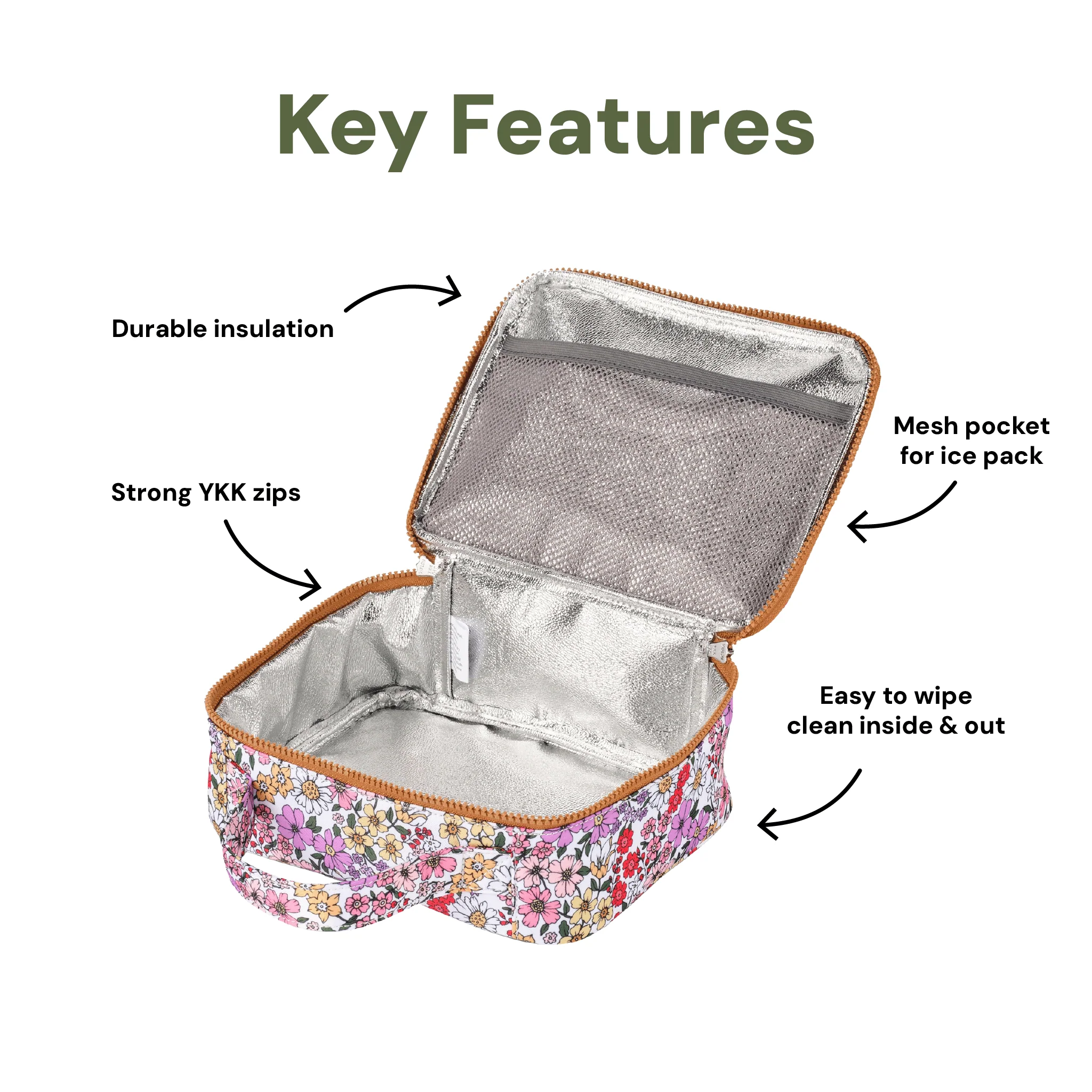 Mini Insulated Lunch Bag/Pumping Bag - Daisy - Image 5