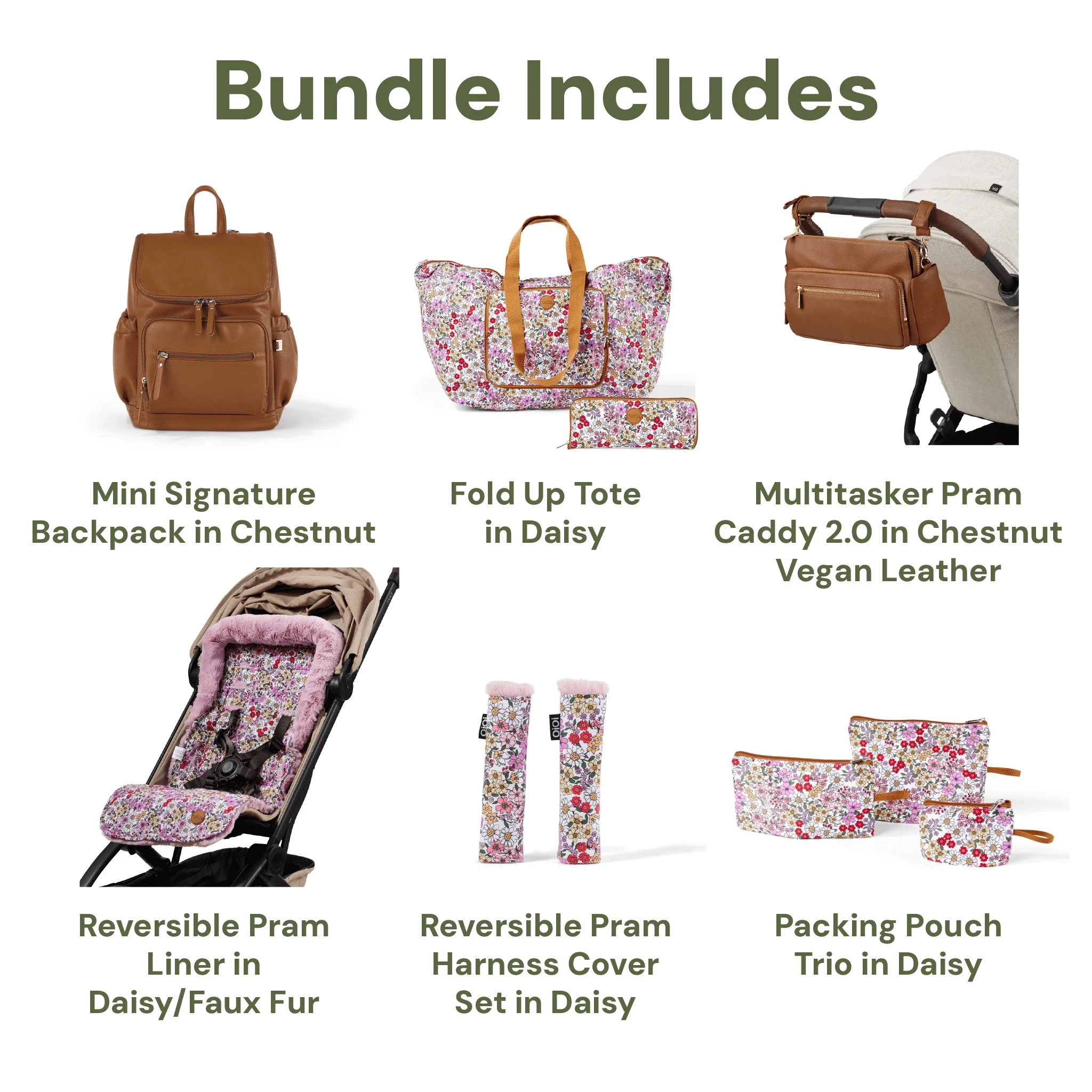Mini Signature Accessories Bundle - Chestnut & Daisy - Image 2
