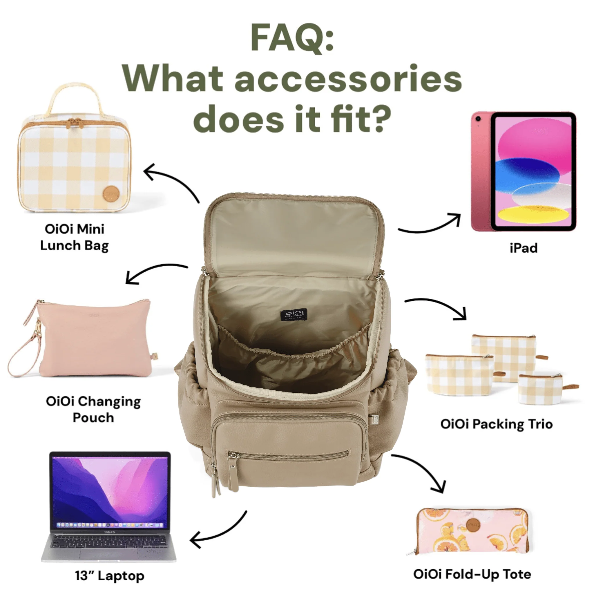 Signature Mini Backpack 2.0 - Oat Vegan Leather - Image 5