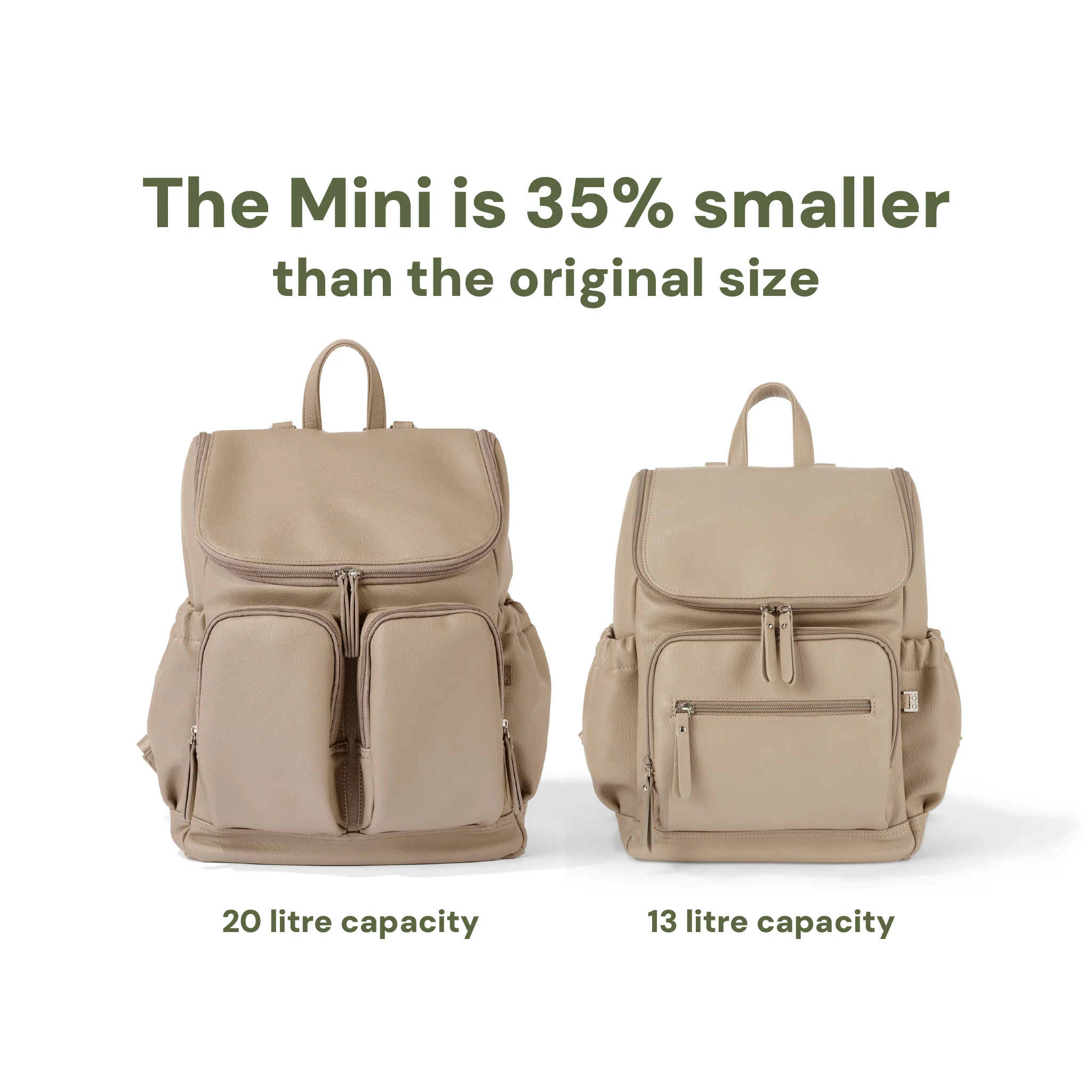 Signature Mini Backpack 2.0 - Oat Vegan Leather - Image 6
