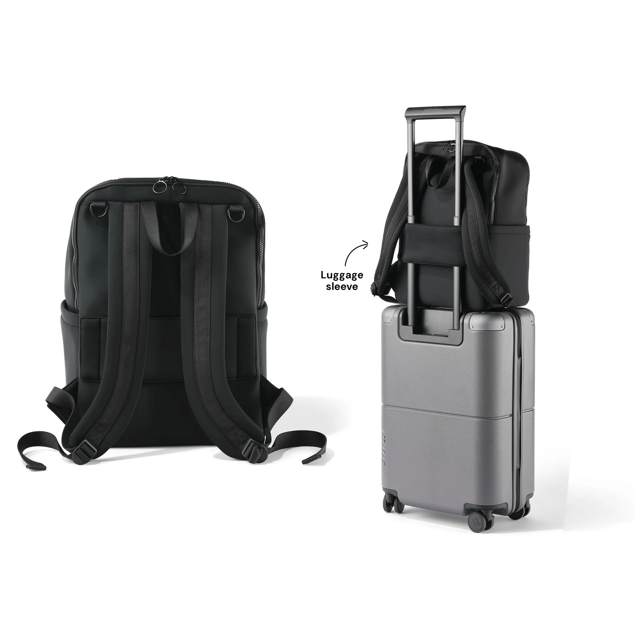 Multitasker Nappy Backpack - Black Neoprene - Image 8