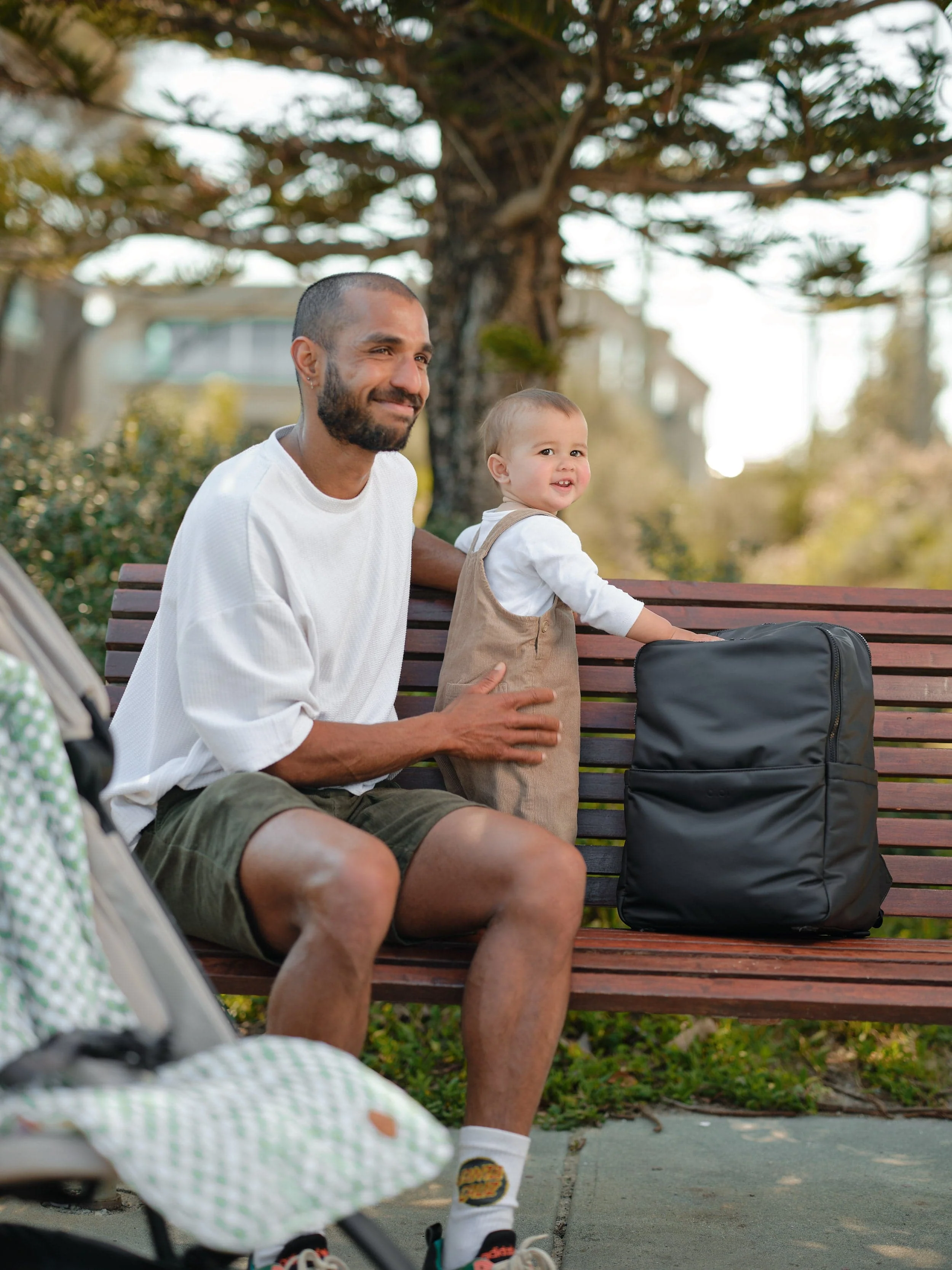 Multitasker Nappy Backpack - Black Weatherproof - Image 7