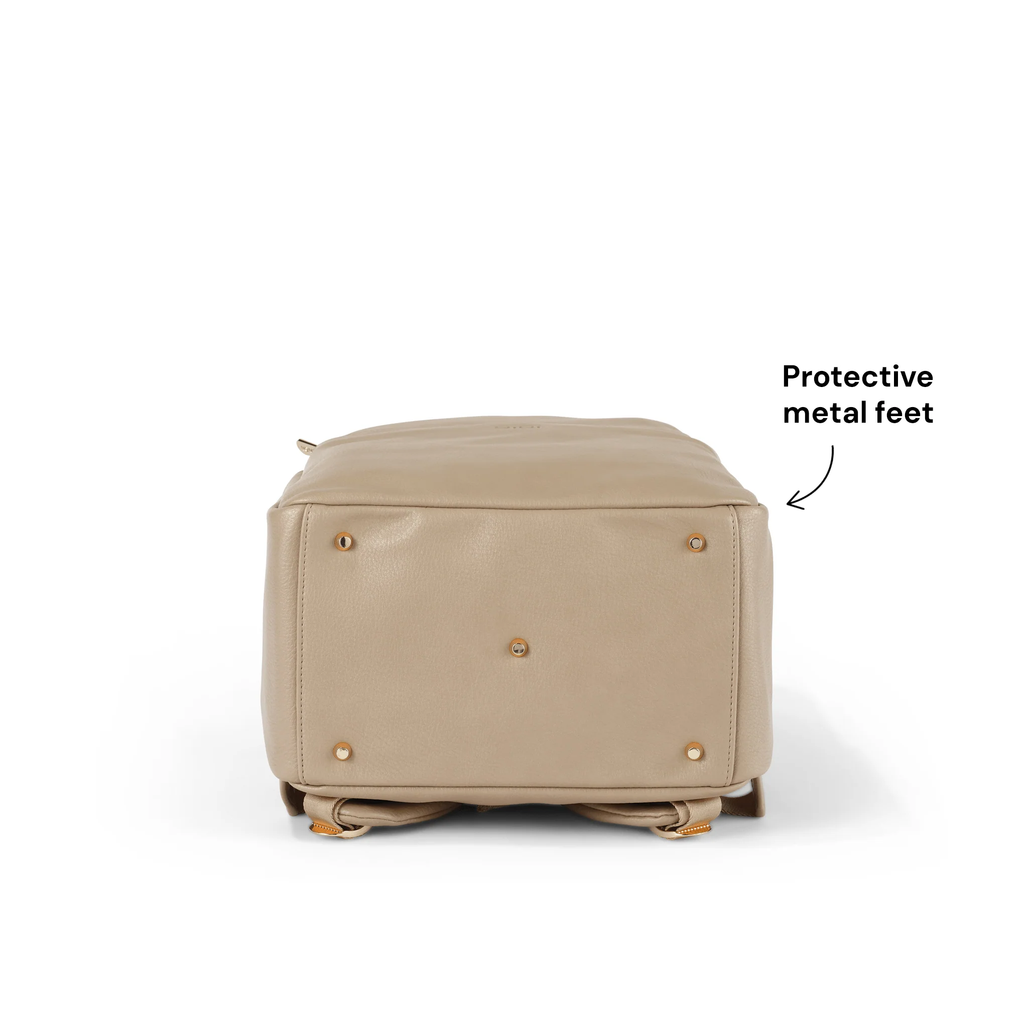 Multitasker Nappy Backpack - Oat Vegan Leather - Image 10