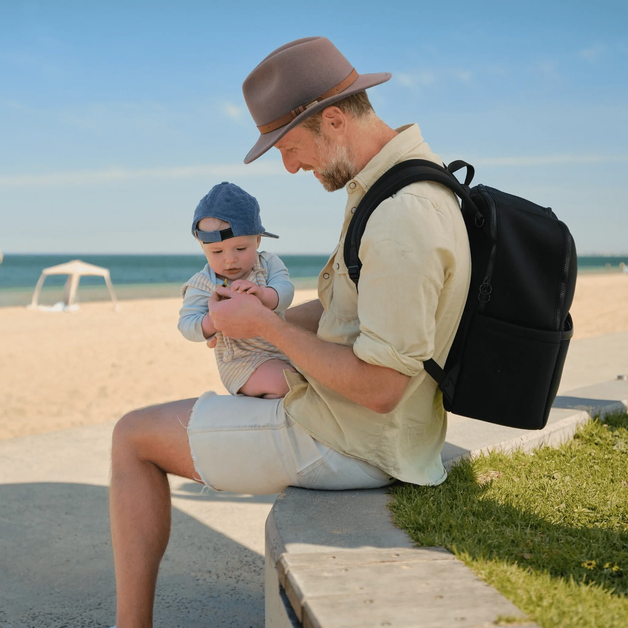 Multitasker Nappy Backpack - Black Neoprene - Image 6