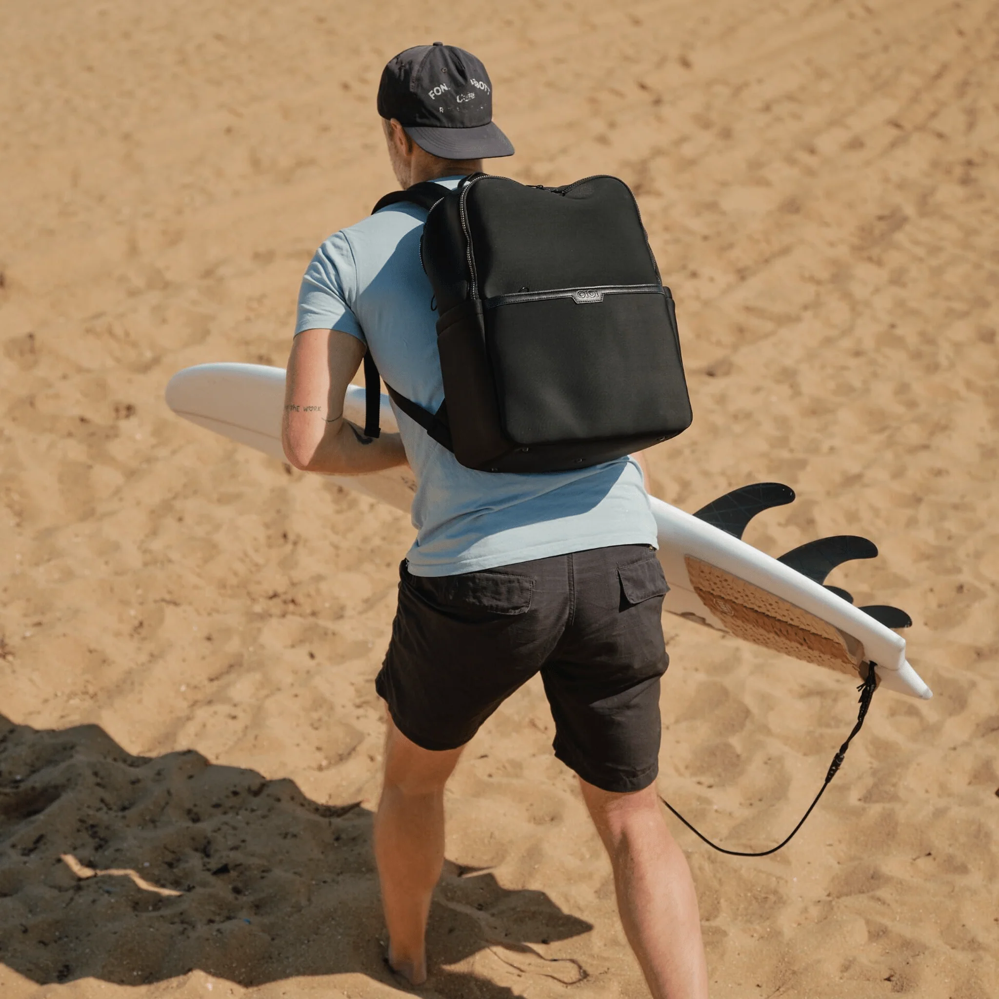 Multitasker Nappy Backpack - Black Neoprene - Image 4