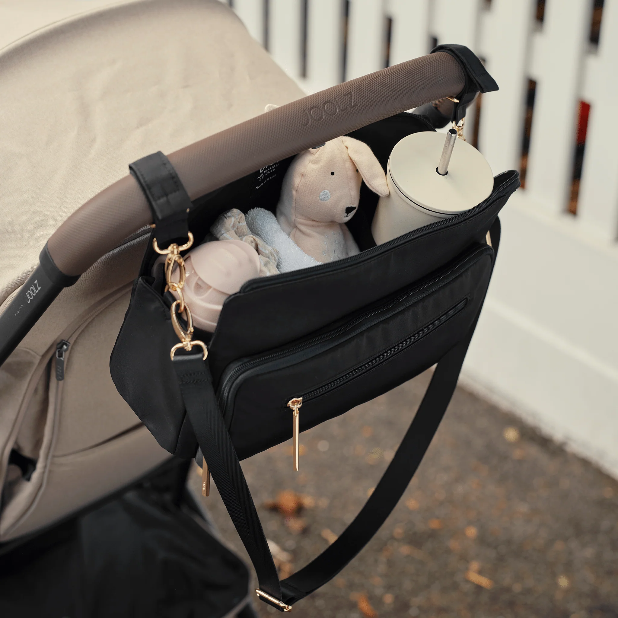 Multitasker Pram Caddy 2.0 - Black Nylon - Image 4