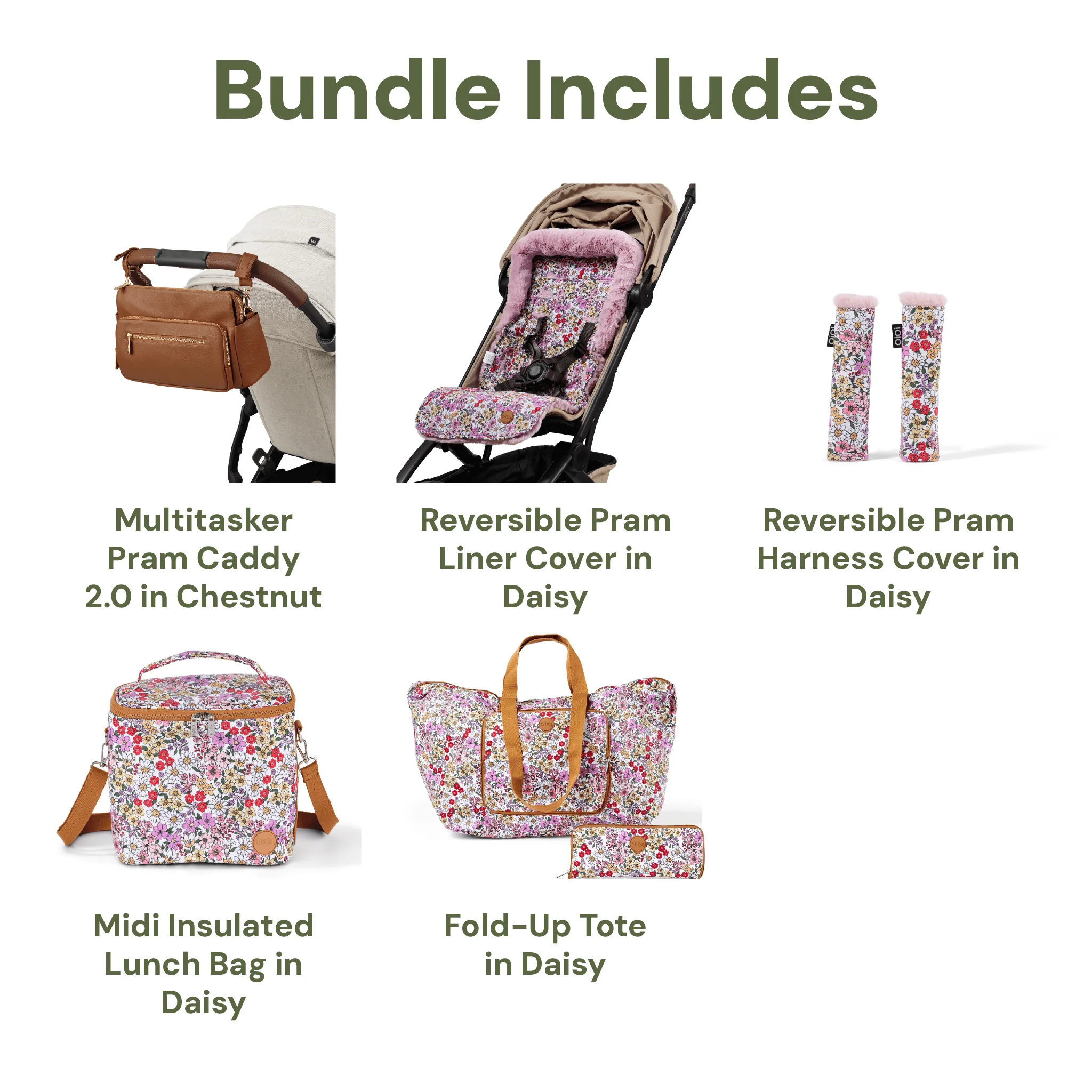 Pram Makeover Bundle - Chestnut & Daisy - Image 2