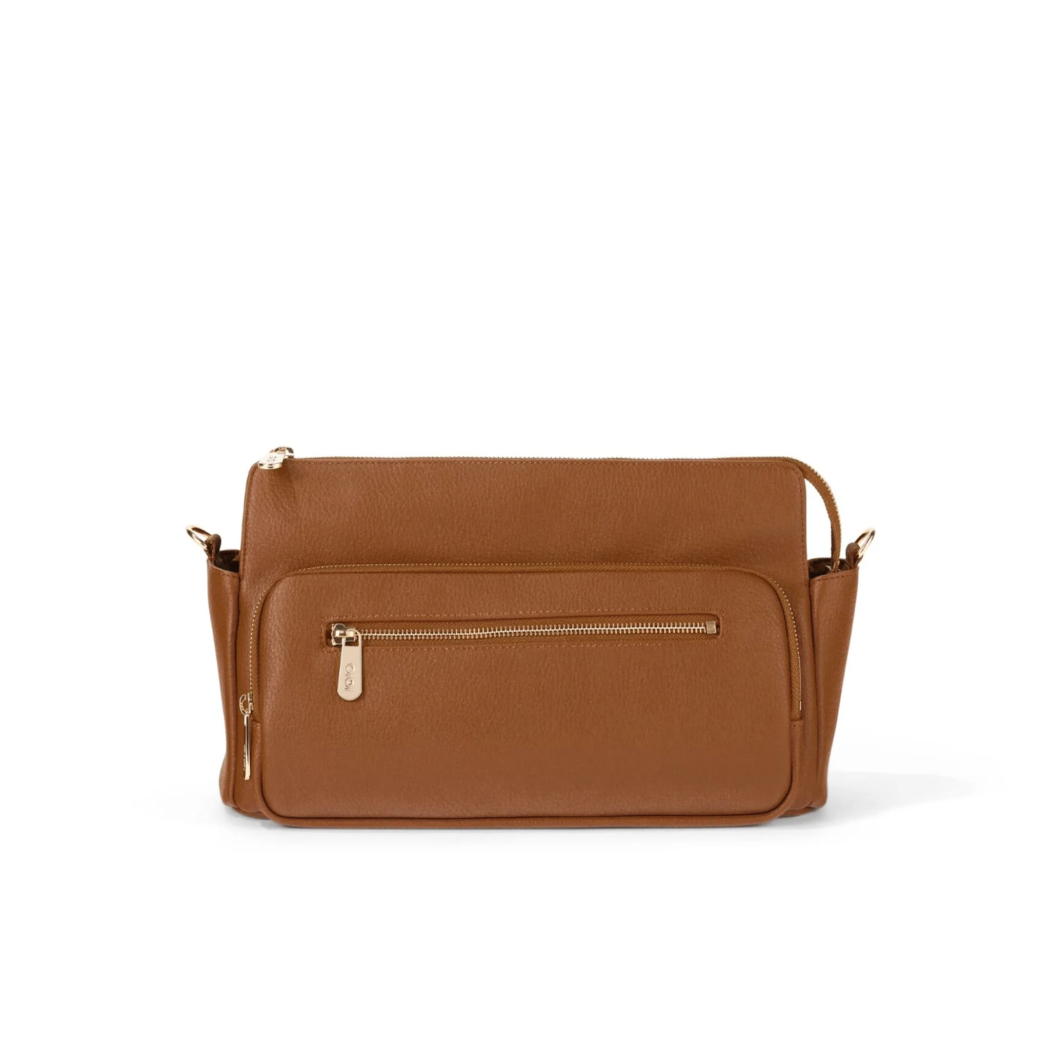 Multitasker Pram Caddy 2.0 - Chestnut Brown Vegan Leather - Image 5