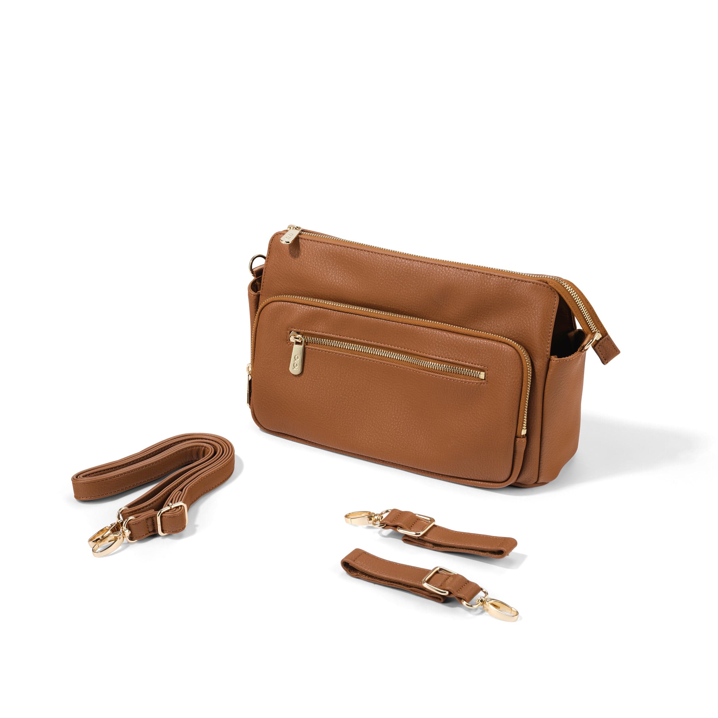 Multitasker Pram Caddy 2.0 - Chestnut Brown Vegan Leather - Image 7