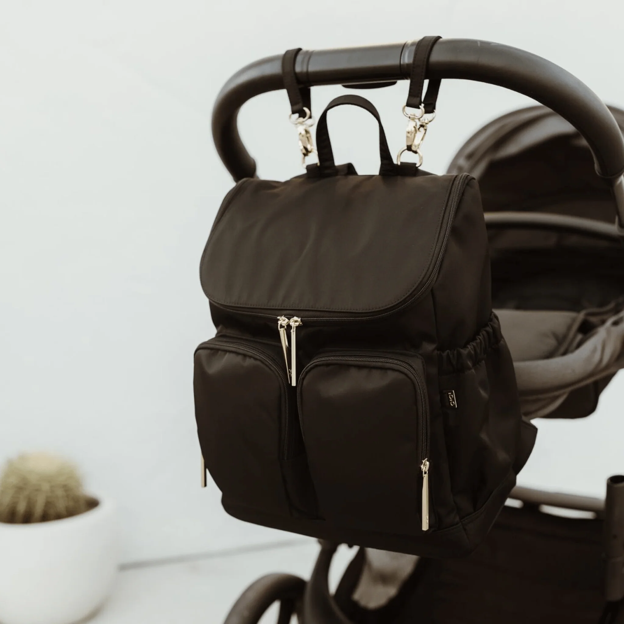 Signature Nappy Backpack - Black Nylon - Image 4