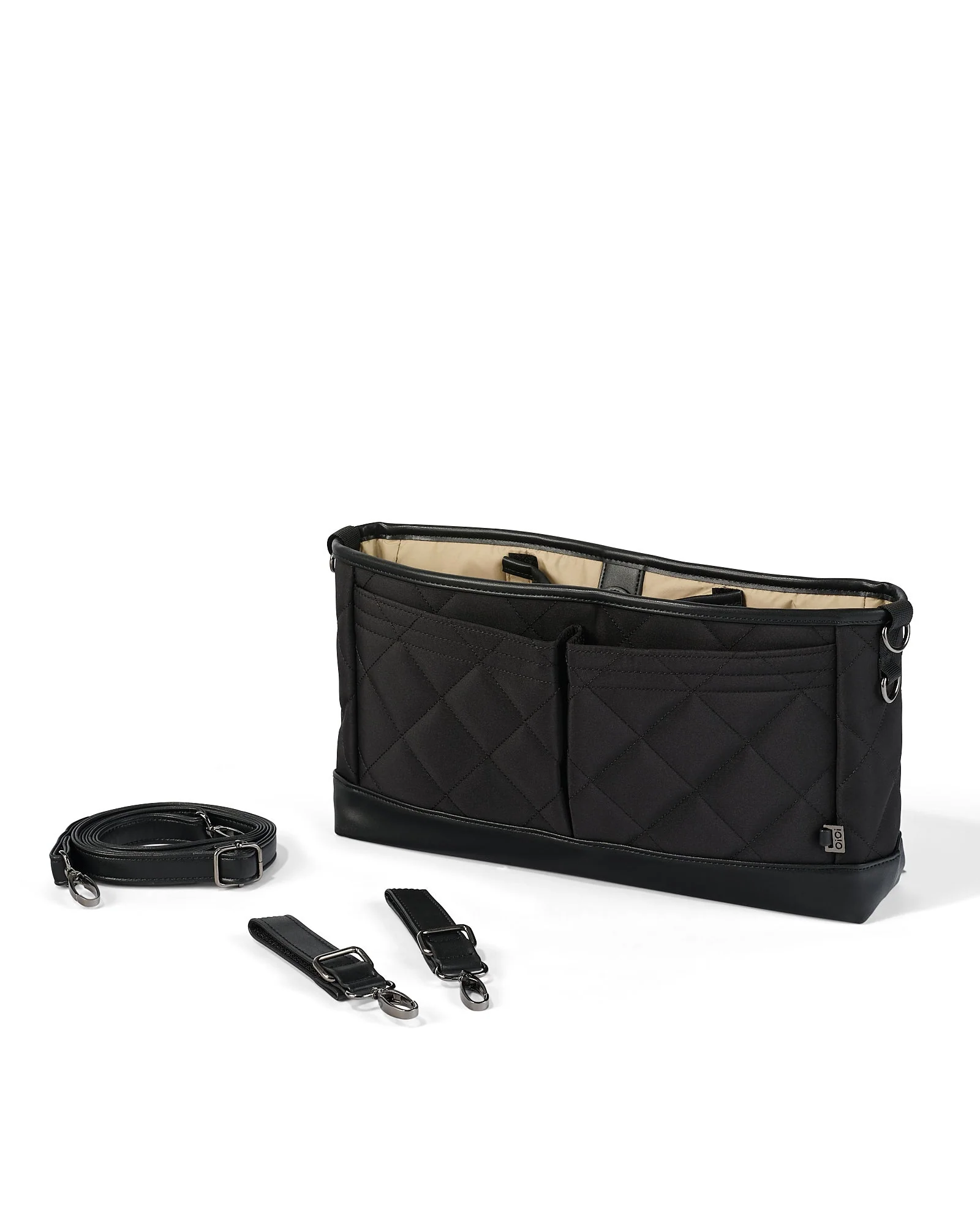 Signature Pram Caddy - Black Diamond Quilt Nylon - Image 5