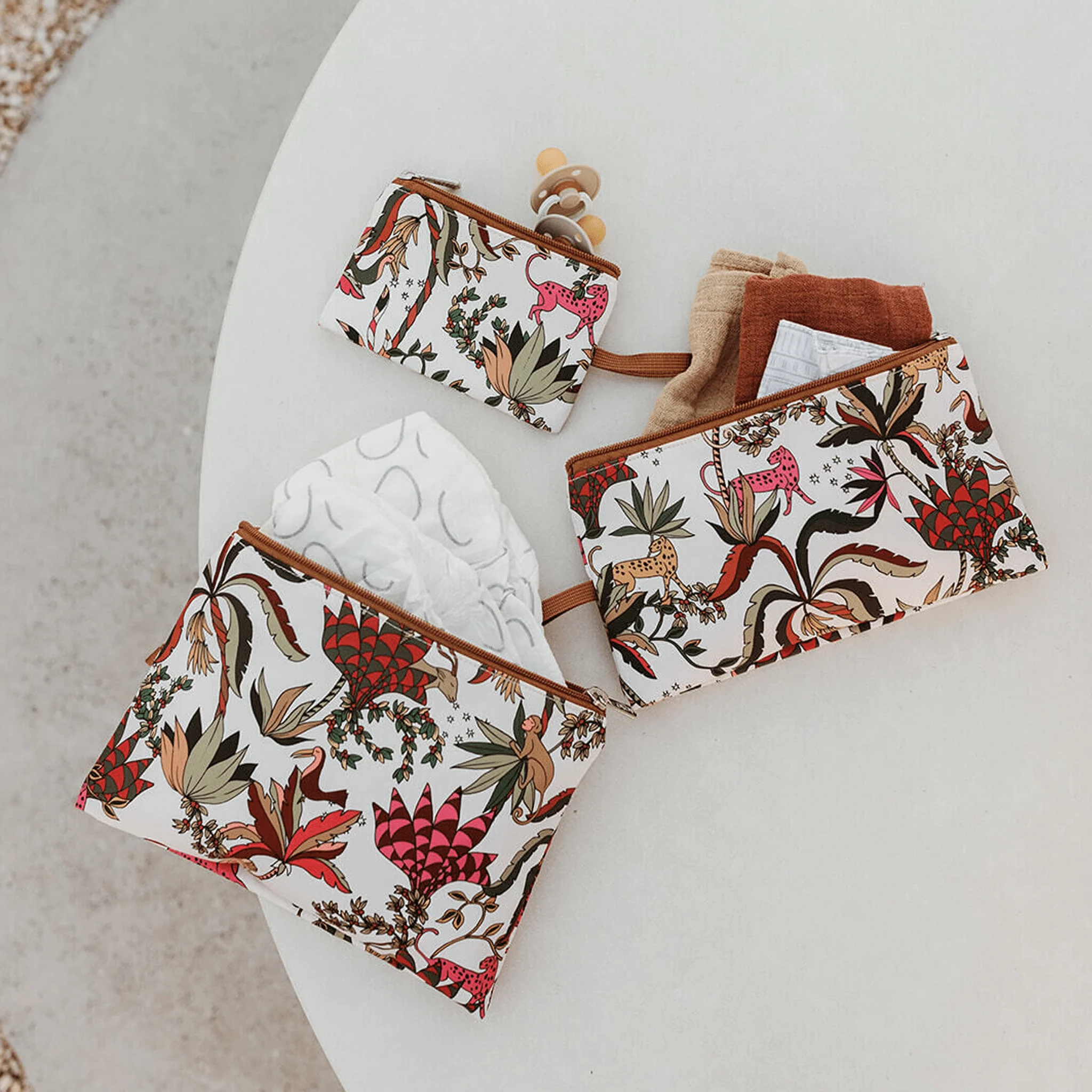 Packing Pouch Trio - Jungle Cream - Image 7