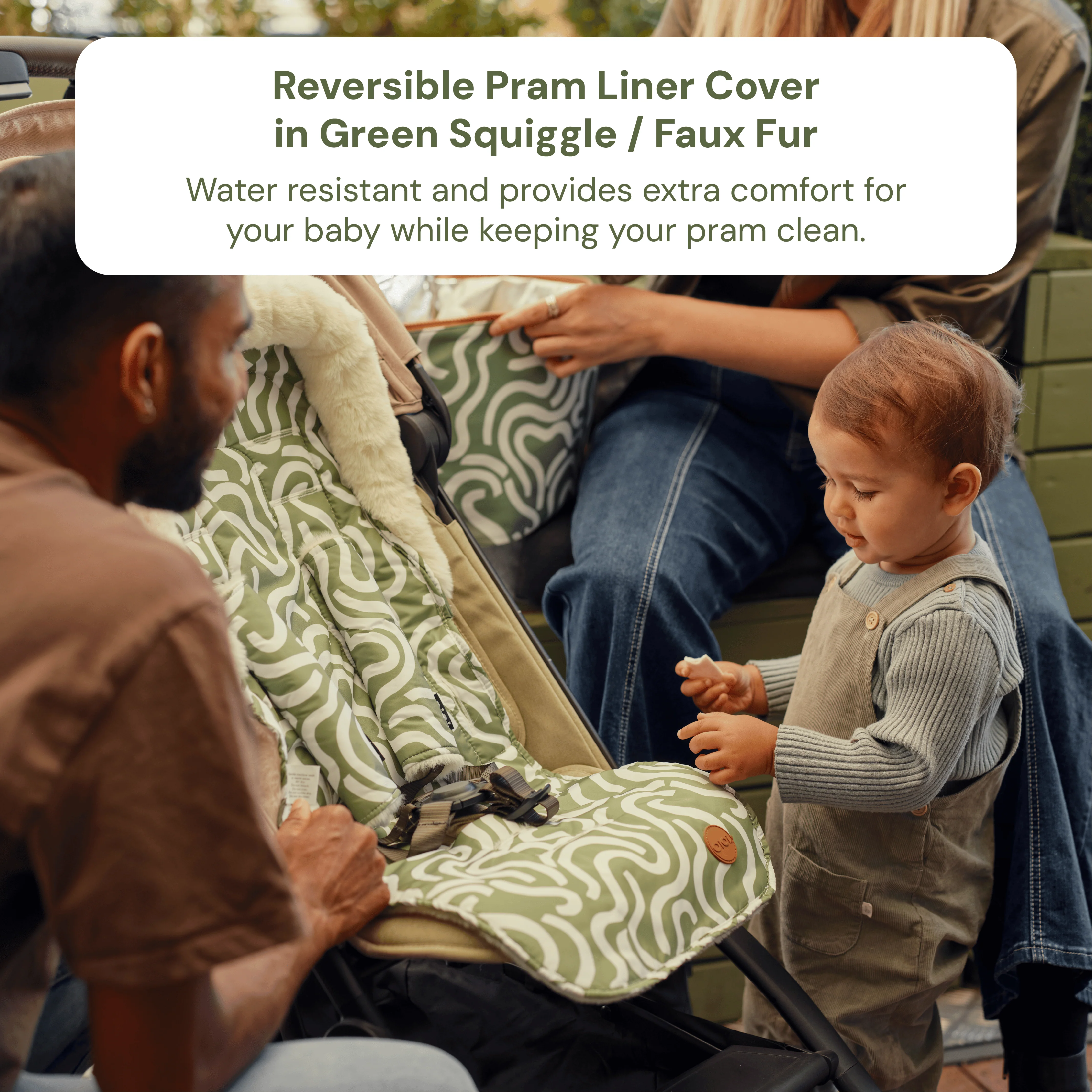 Pram Makeover Bundle - Chestnut & Green Squiggle (PRE-ORDER FOR MAY DELIVERY) - Image 4