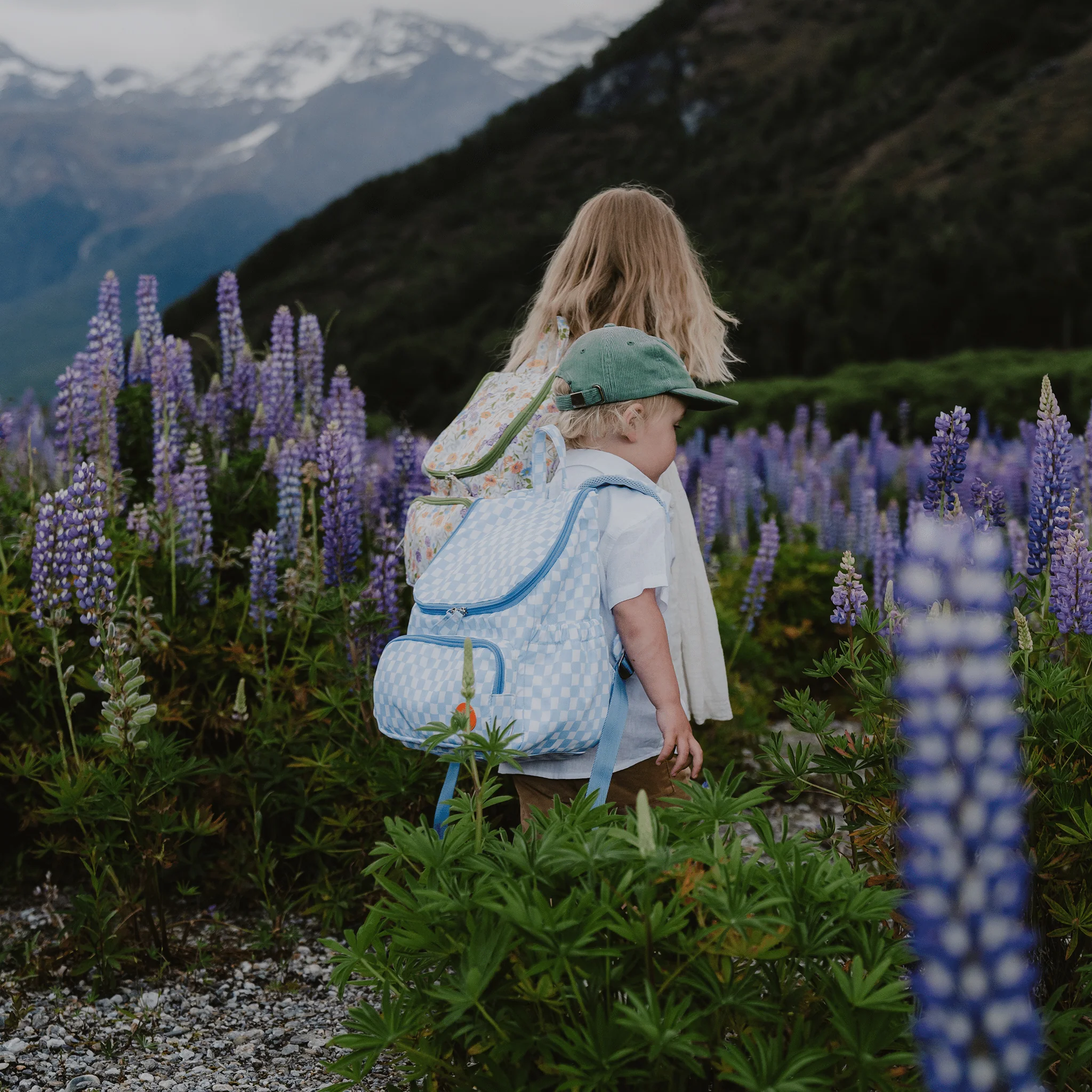 Signature Kids Backpack - Blue Check - Image 9