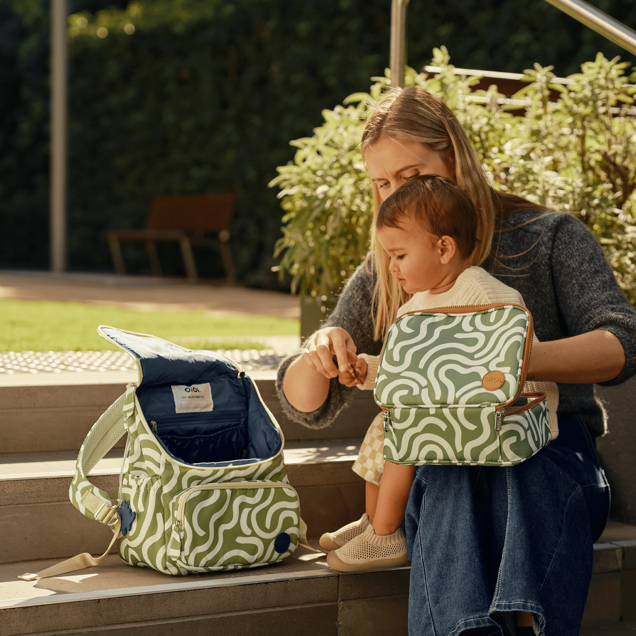 Signature Kids Backpack - Green Squiggle - Image 8