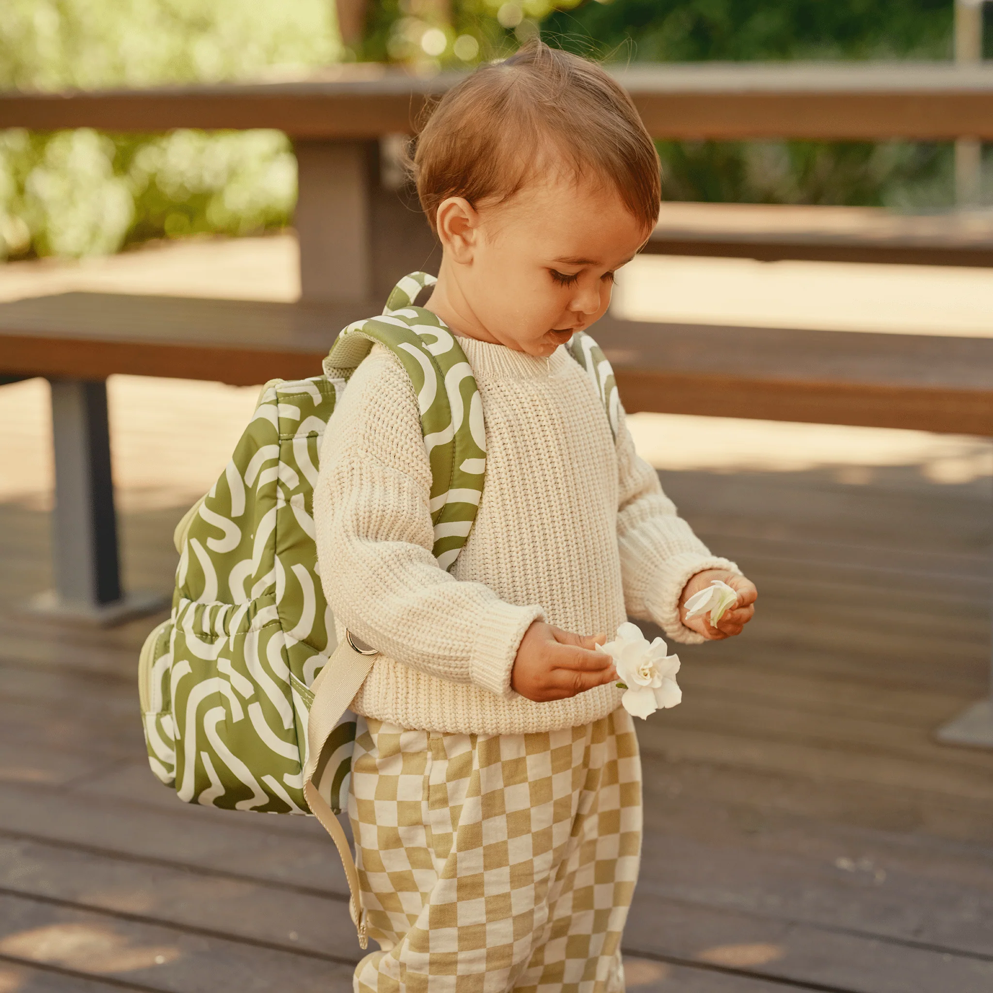 Signature Kids Backpack - Green Squiggle - Image 9