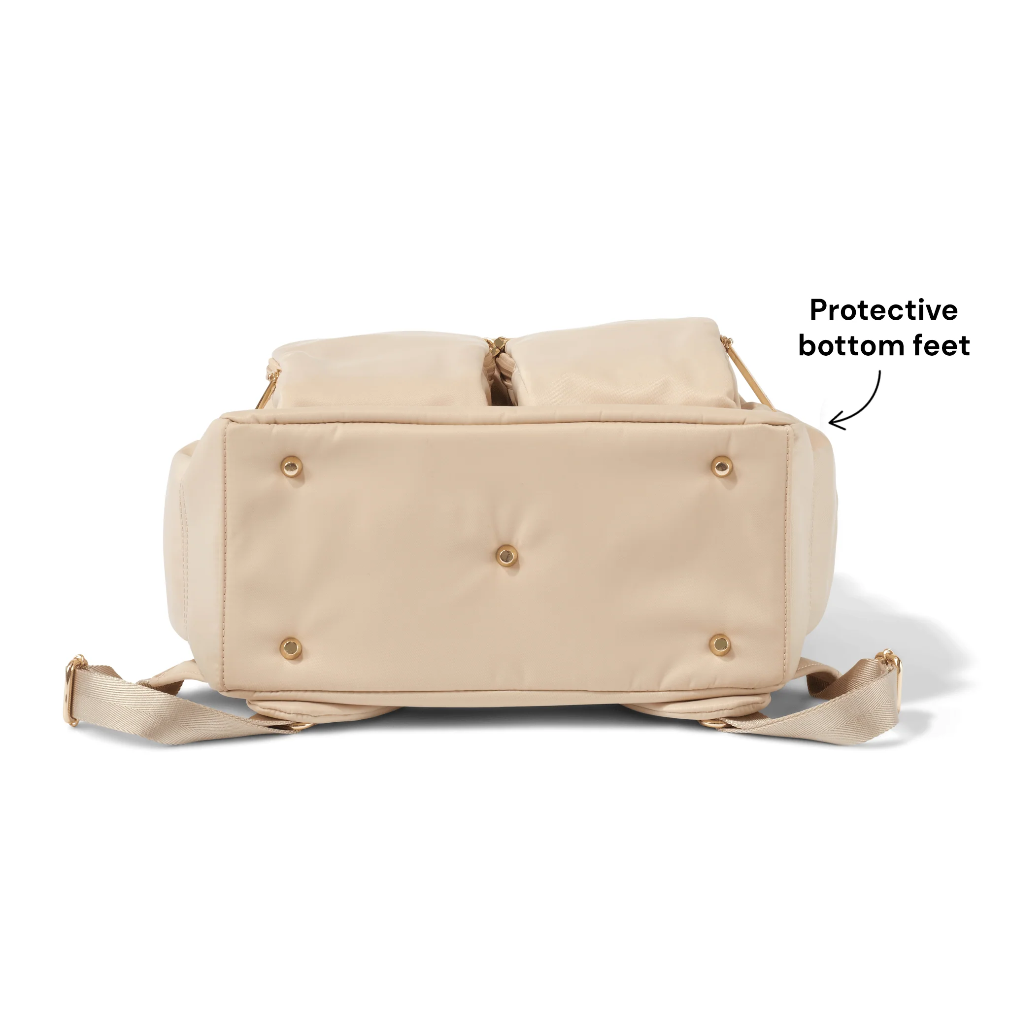 Signature Nappy Backpack - Beige Nylon - Image 11