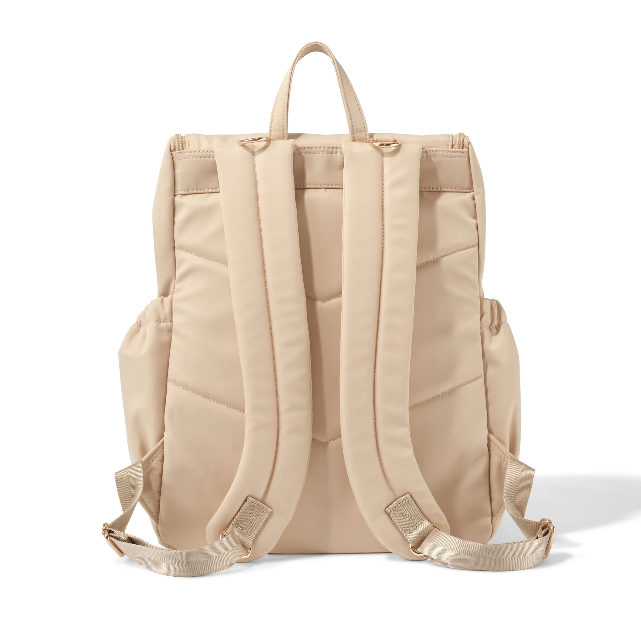 Signature Nappy Backpack - Beige Nylon - Image 9