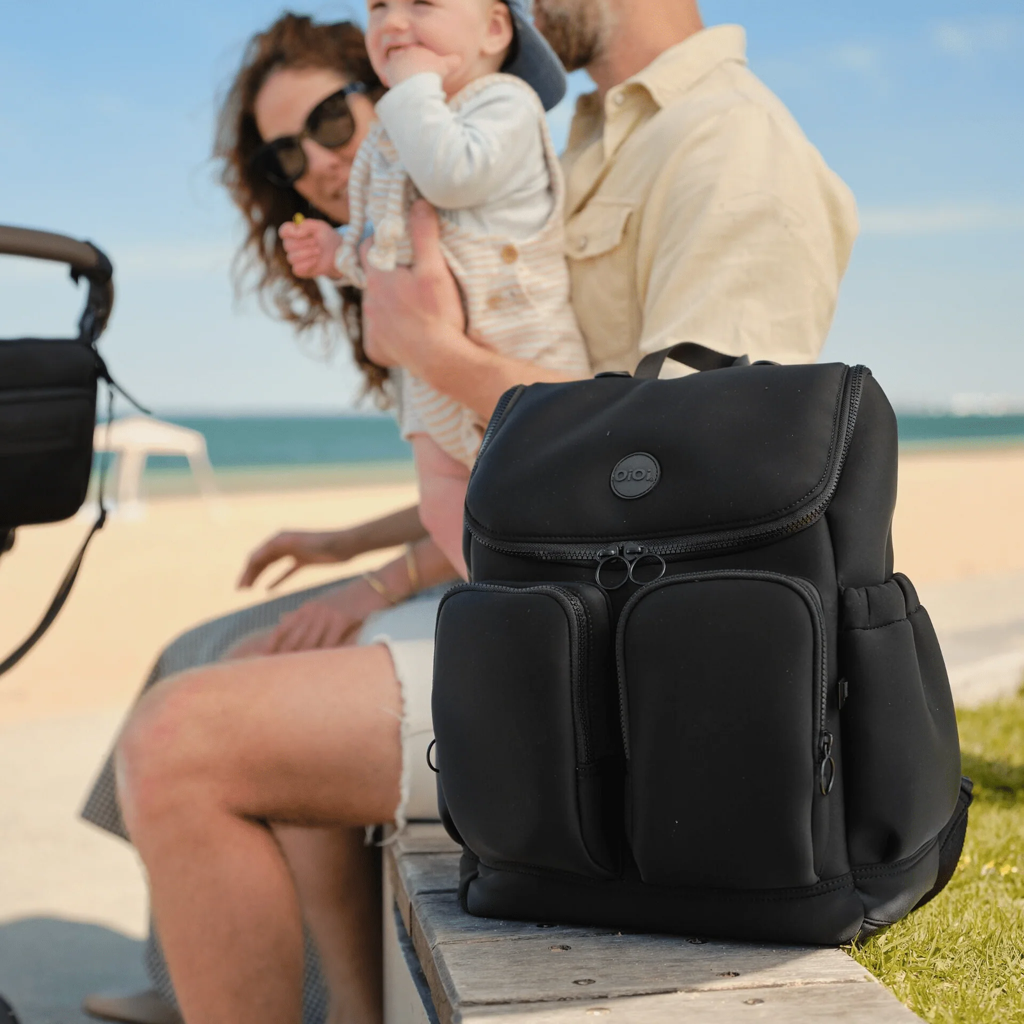Signature Nappy Backpack - Black Neoprene - Image 11