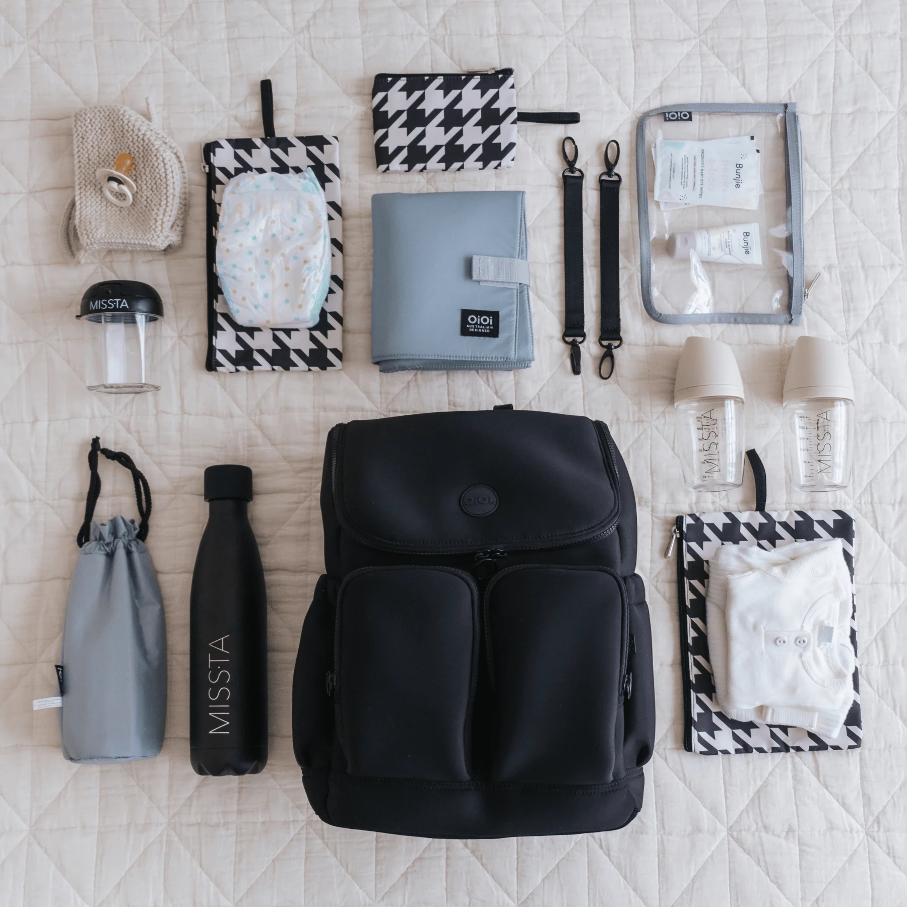 Signature Nappy Backpack - Black Neoprene - Image 13