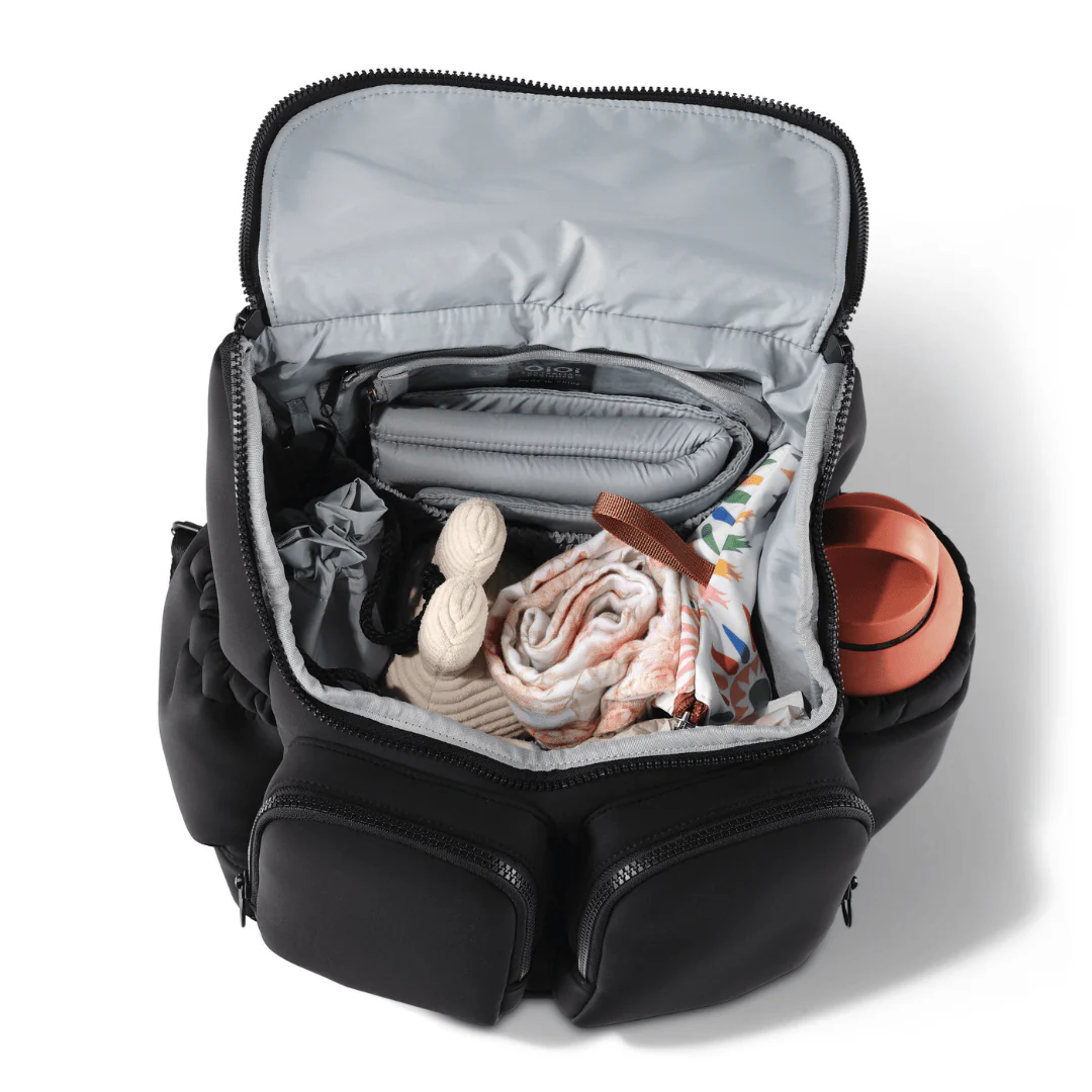 Signature Nappy Backpack - Black Neoprene - Image 4