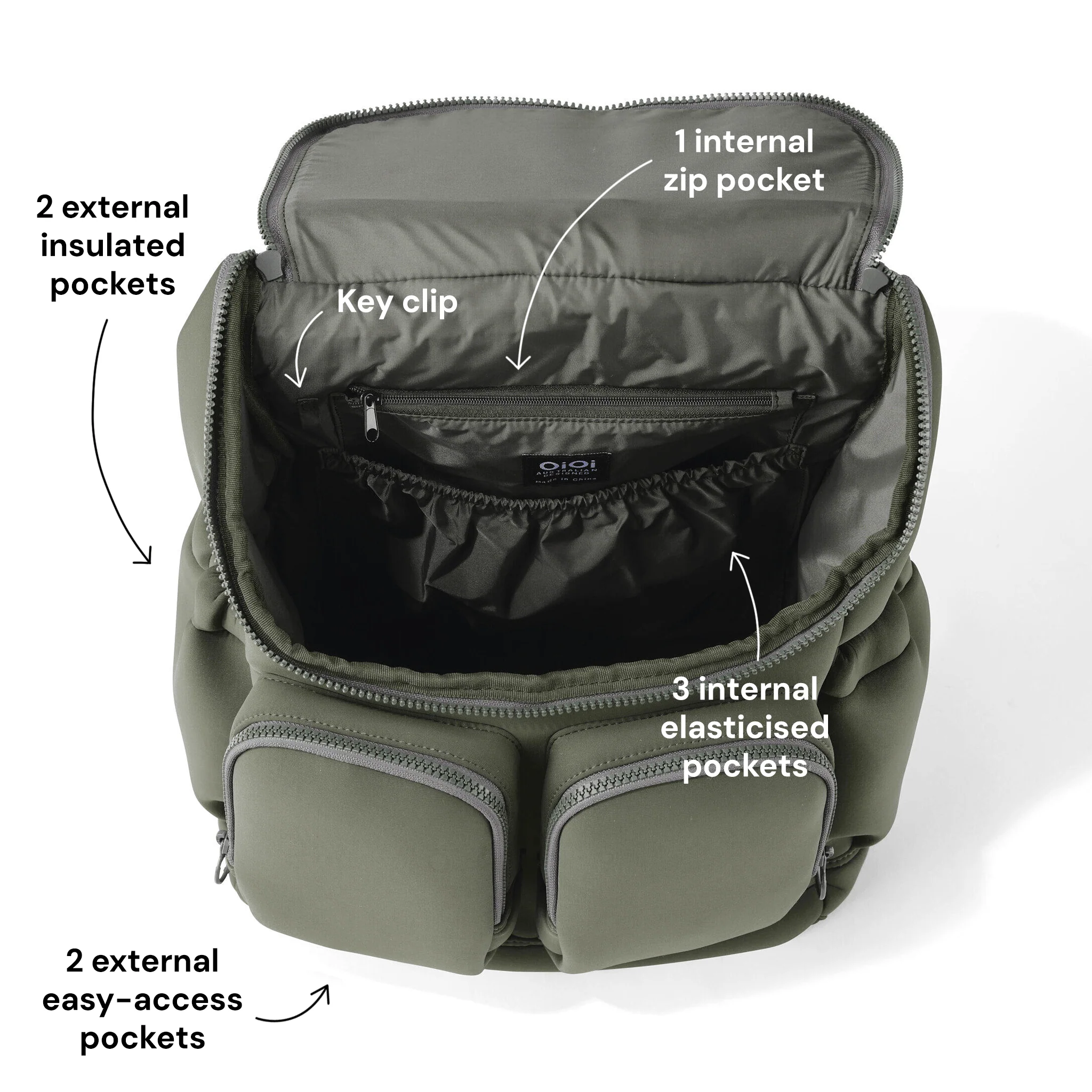 Signature Nappy Backpack - Sage Neoprene - Image 6