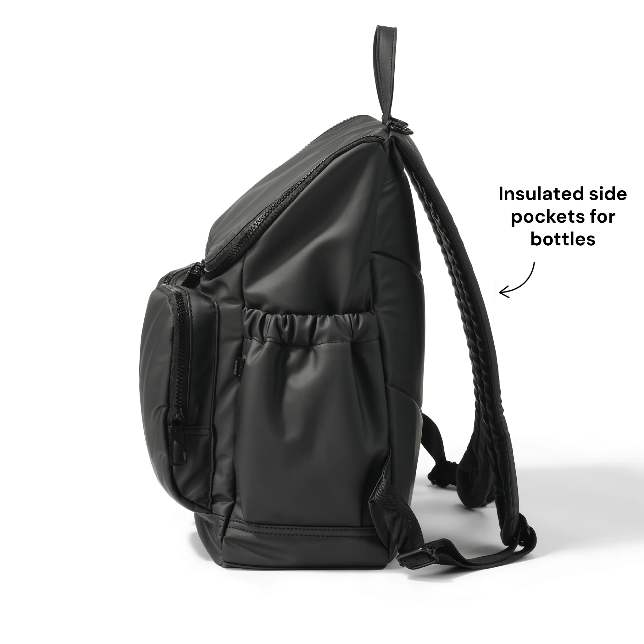 Signature Nappy Backpack - Black Weatherproof - Image 3