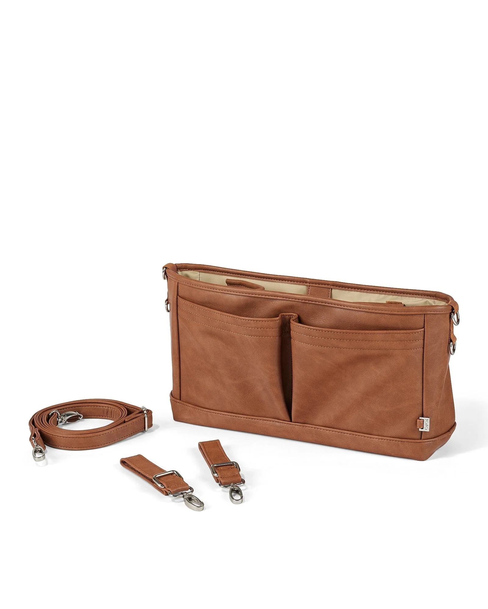 Signature Pram Caddy - Tan Vegan Leather - Image 8