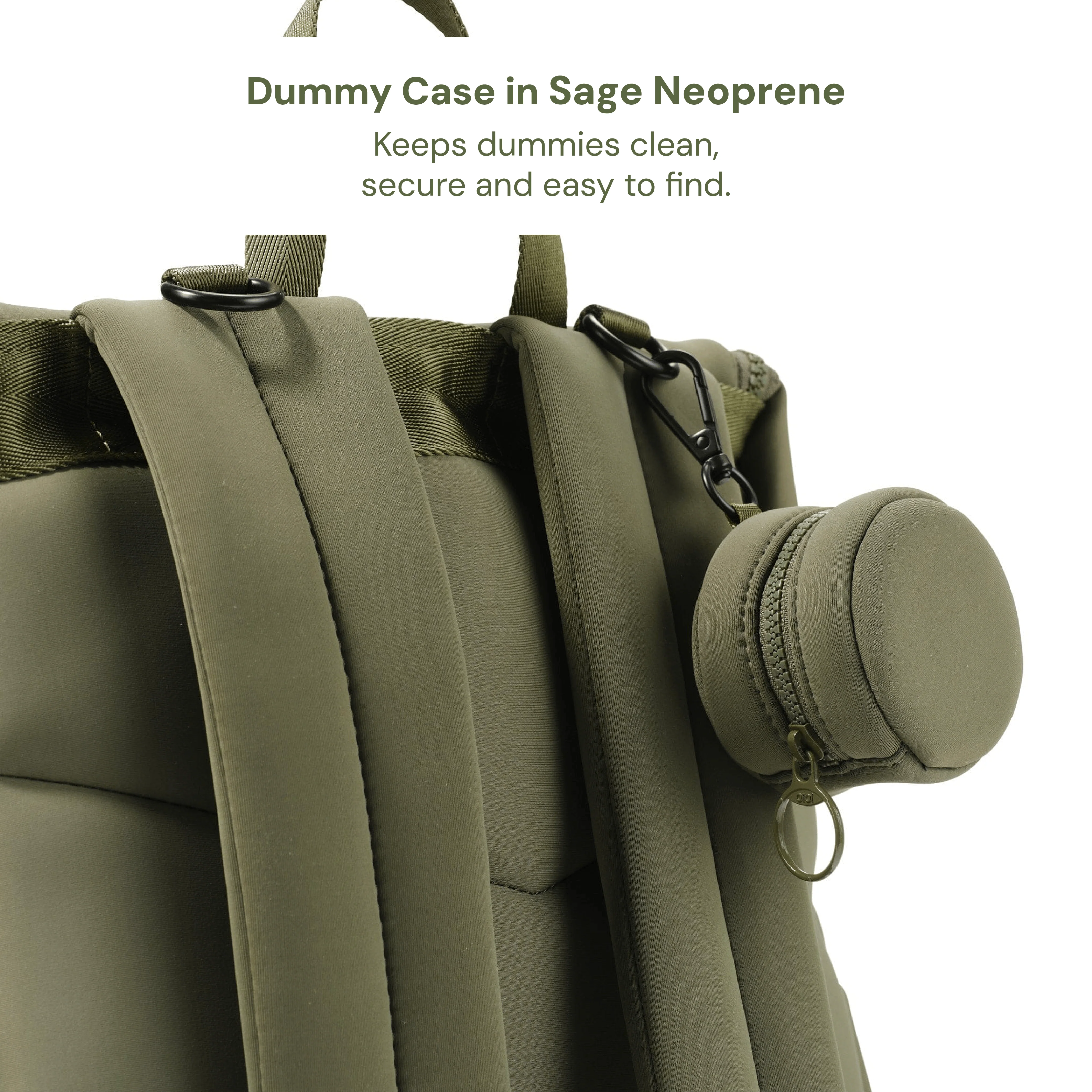 Nappy Bag Organisation Kit – Green Squiggle & Sage Neoprene (PRE-ORDER FOR MAY DELIVERY) - Image 5