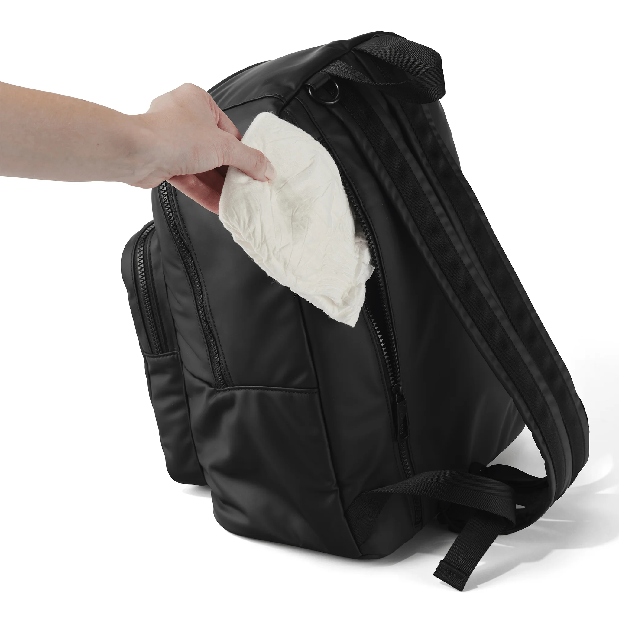 Traveller Nappy Backpack - Black Weatherproof - Image 7